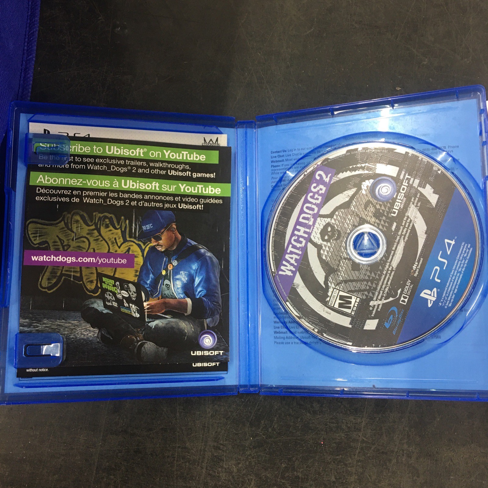 WATCH DOGS 2 (PS4) NO MANUAL NO SCRATCHES