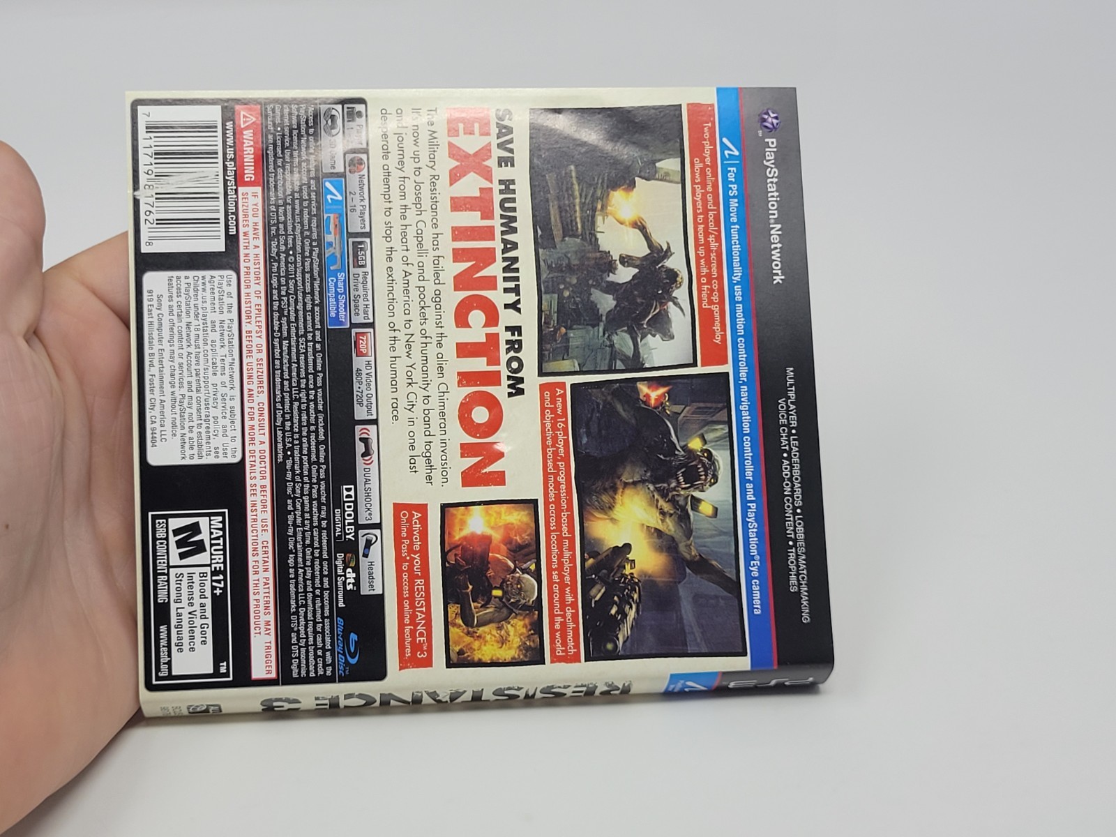 Resistance 1 + 2 + 3 Sony PlayStation 3 Complete Tested Free US Ship See Store!