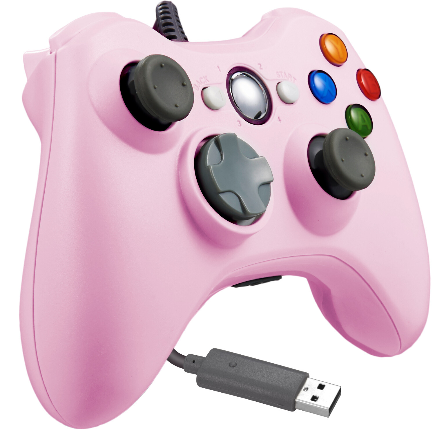 USB Wired Gamepad Joypad Controller For Microsoft Xbox 360 Slim PC Video Game US