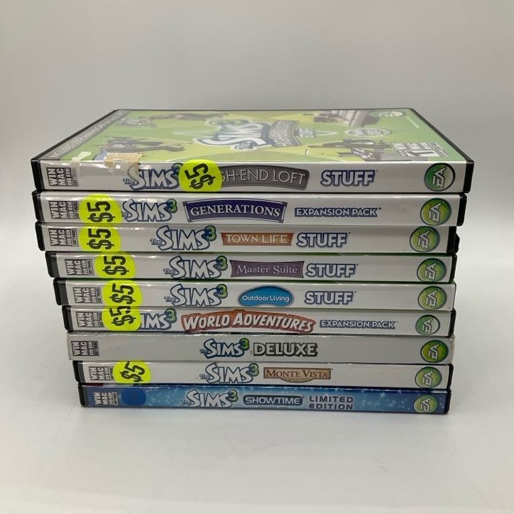 Lot of (9) Sims 3 PC Games Master Suite Monte Vista Town Life Generations Deluxe