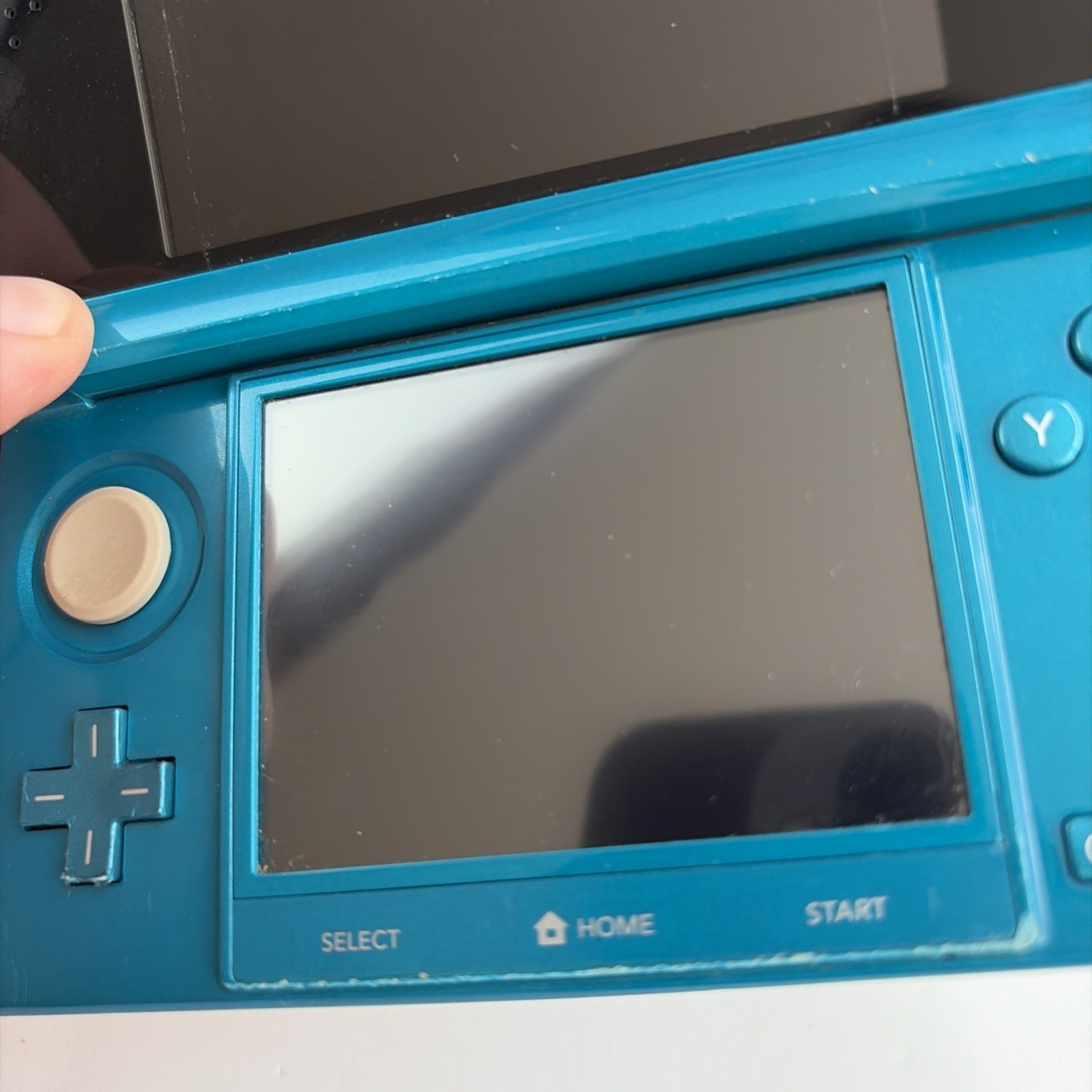 Nintendo 3DS System – Aqua Blue, Charger & Tested US Model