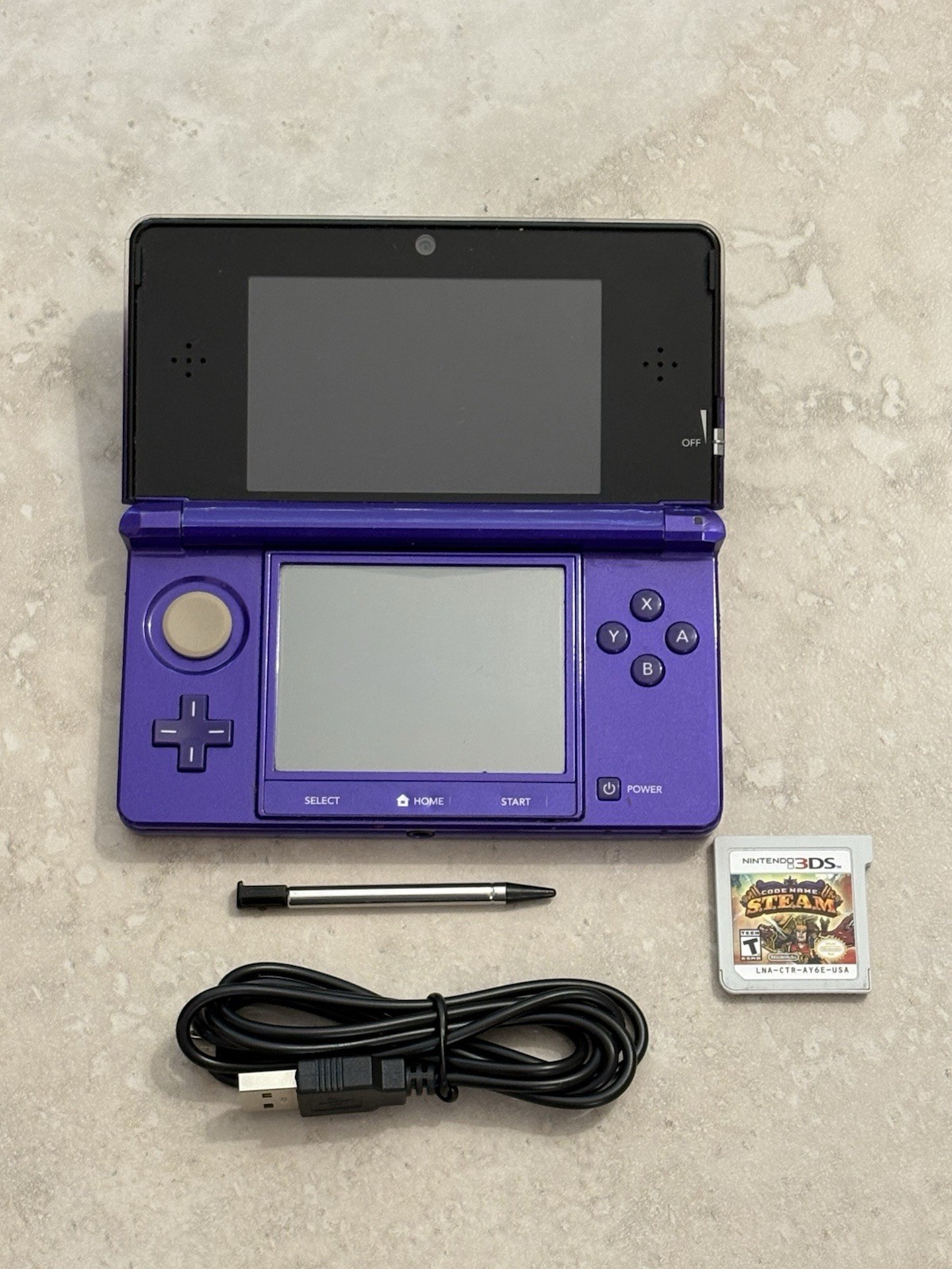 Nintendo 3ds Midnight Purple Good Condition USA Region With Charger