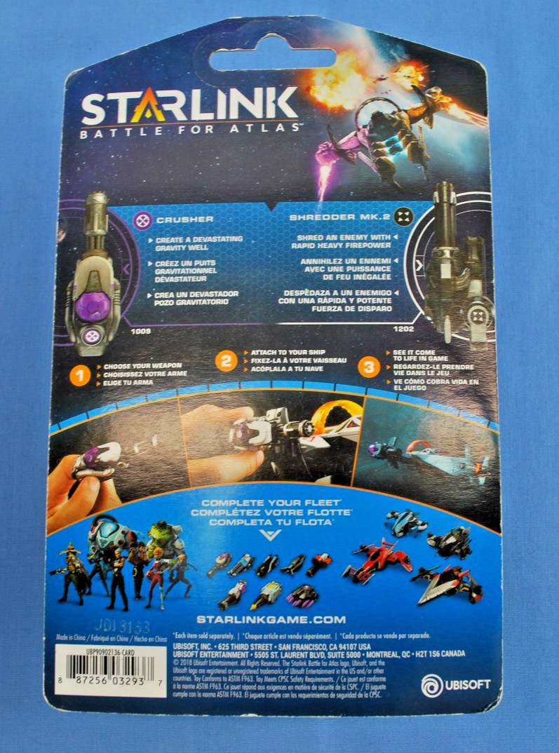 Lot of 3 ~ New Starlink Battle for Atlas Weapons – Crusher and Shredder MK.2