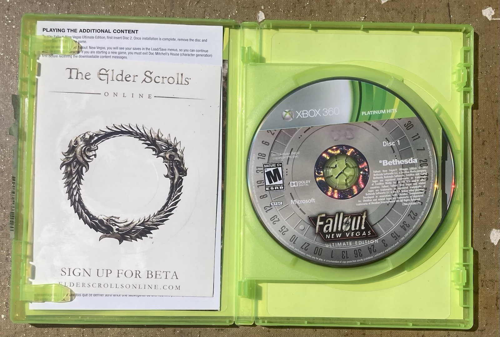 Fallout: New Vegas Ultimate Edition (Xbox 360, 2012) CIB Complete – Tested Clean