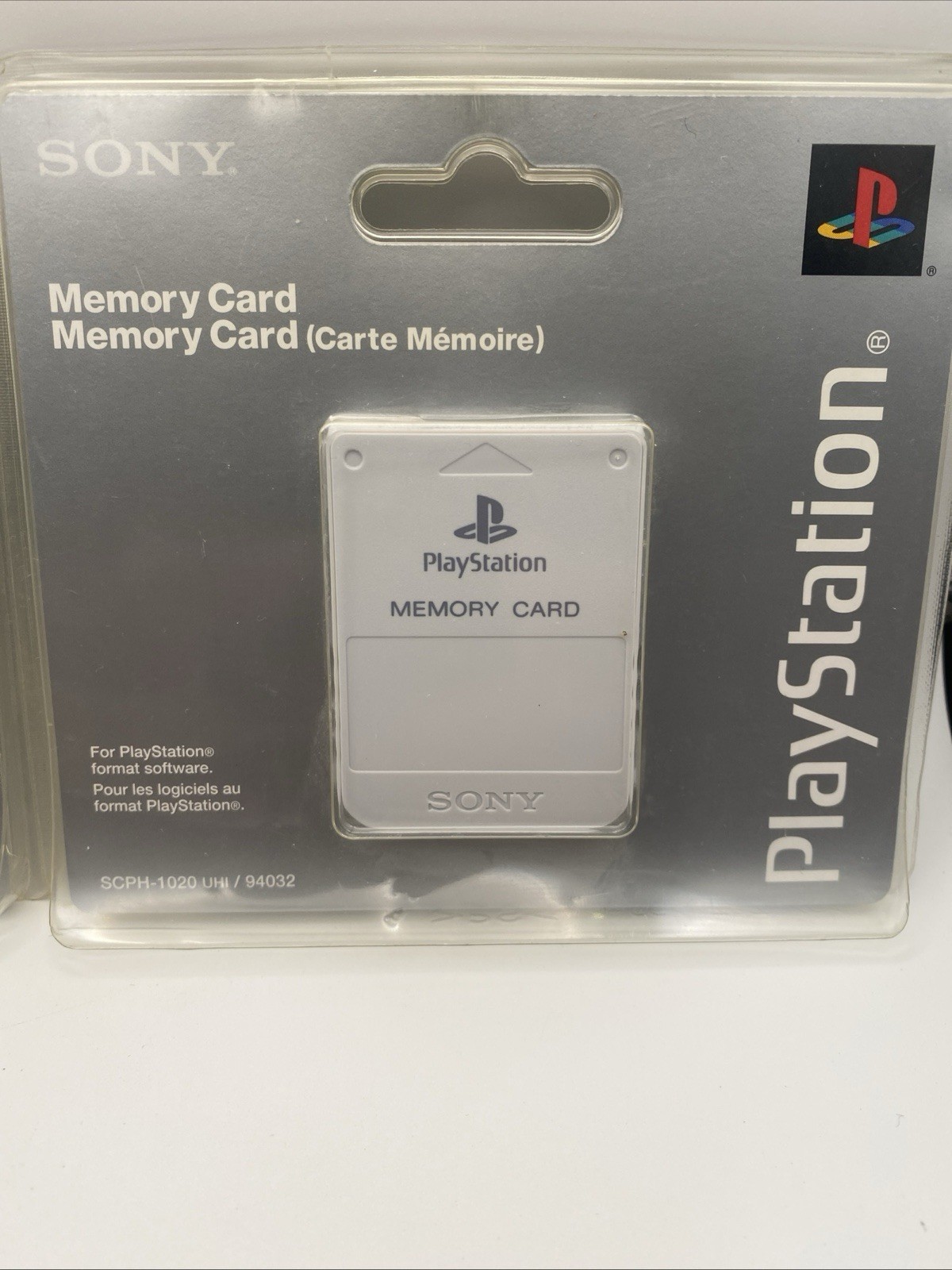 Official Sony PlayStation PS1 Light Gray White Memory Card SCPH-1020 (2)