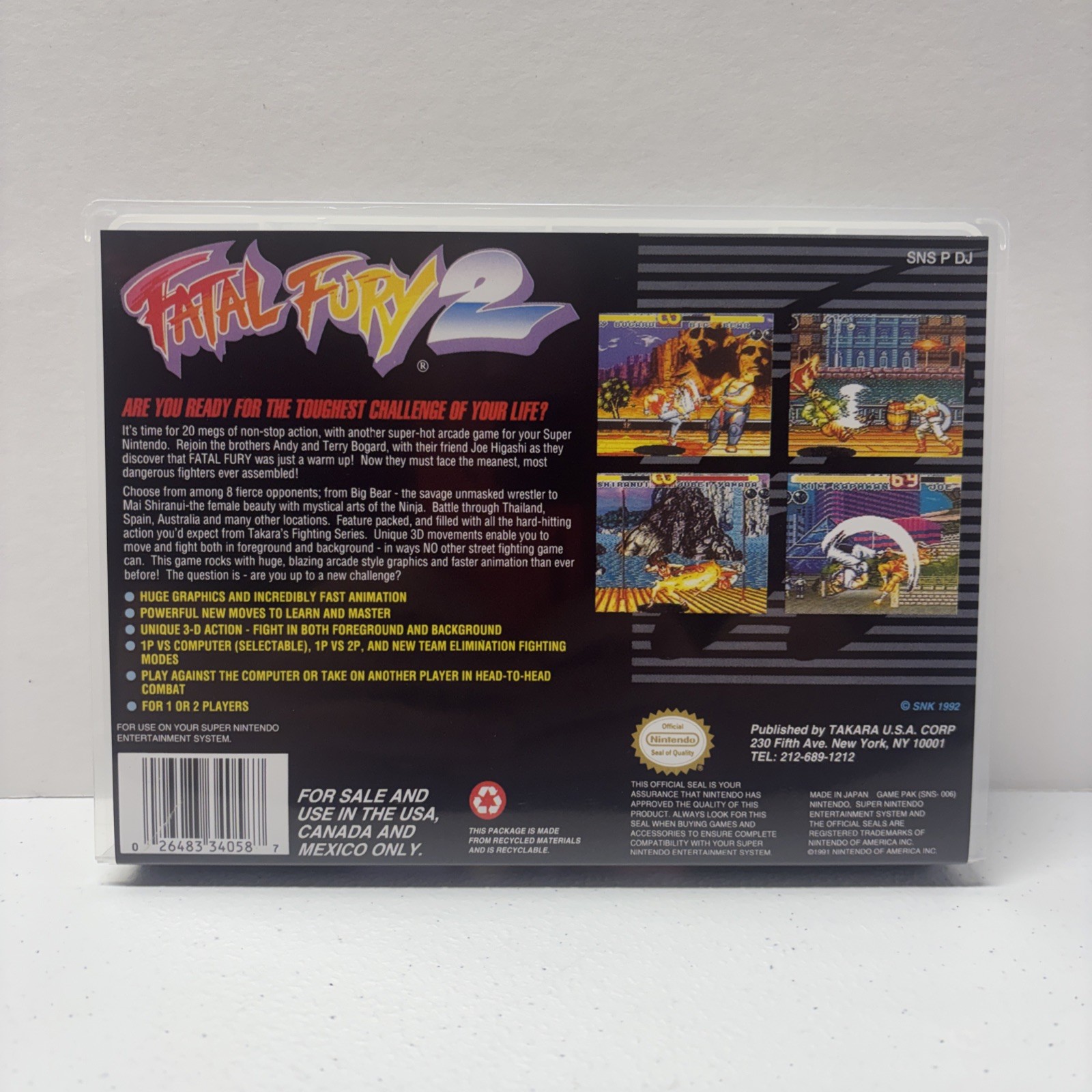 Fatal Fury Pack *CASES ONLY* SNES Universal Game Cases Retro Game Cart