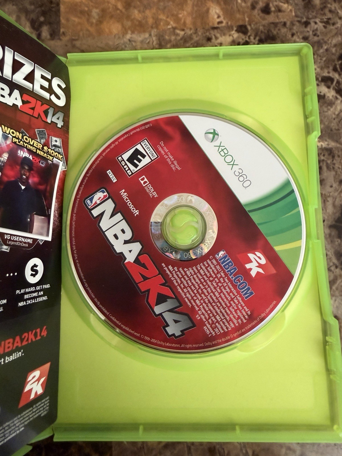 2K NBA 2K14 Microsoft Xbox 360 E Rated NTSC-U/C 2013 Better With Kinect