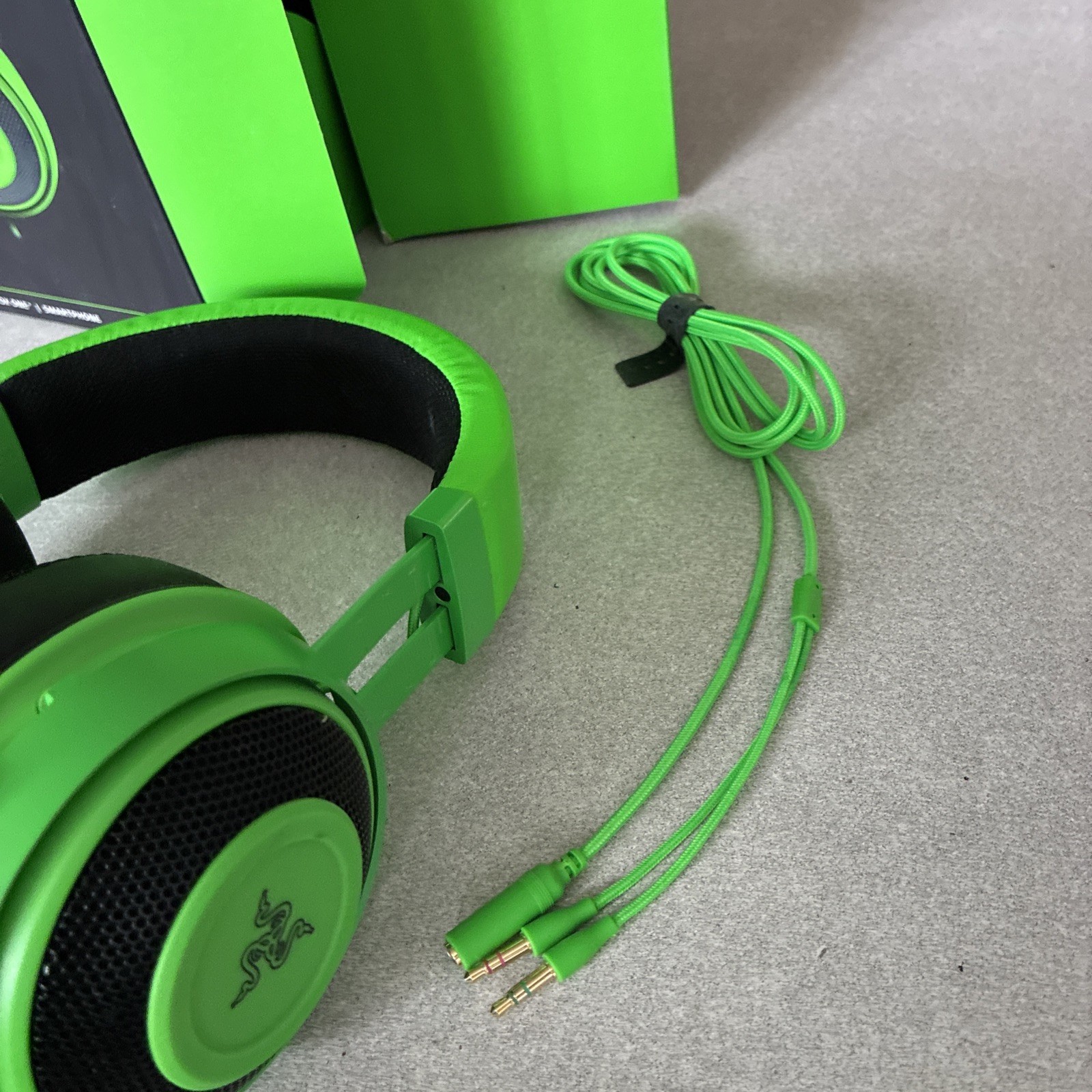 Razer Kraken 7.1 Gaming Headset Green – Multi-Platform PC/PS/Xbox – Barely Used!