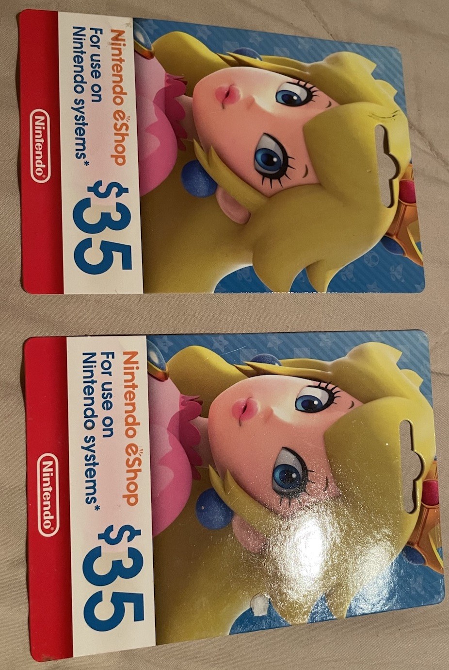 Nintendo eShop Prepaid Card $35 for Nintendo Systems – Lot of 2