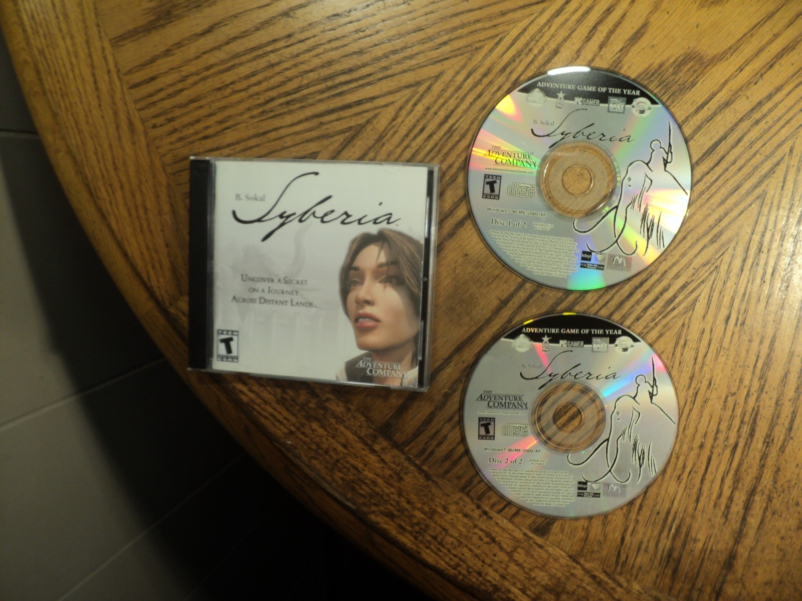 B Sokal Syberia (The Adventure Company, 2002) Case, Manual & Two Disc