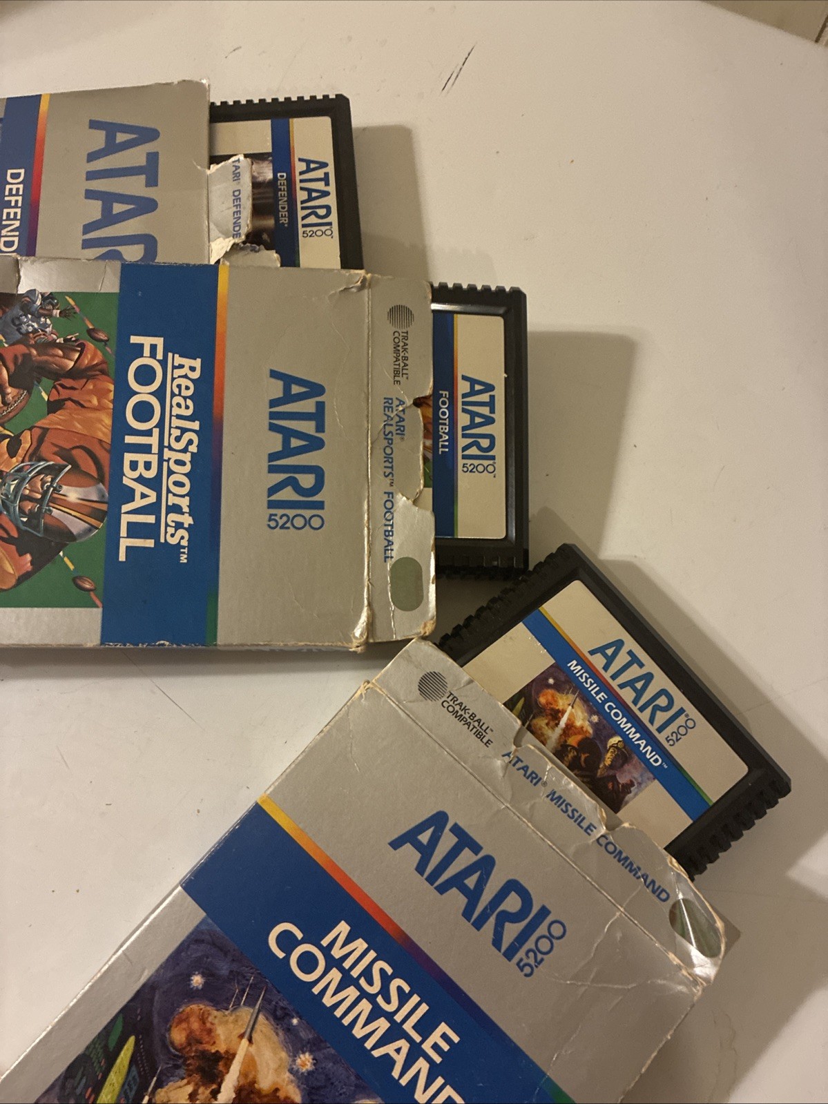 Lot Of 3 Vintage Atari 5200 Cartridges In Original Boxes With Manuals