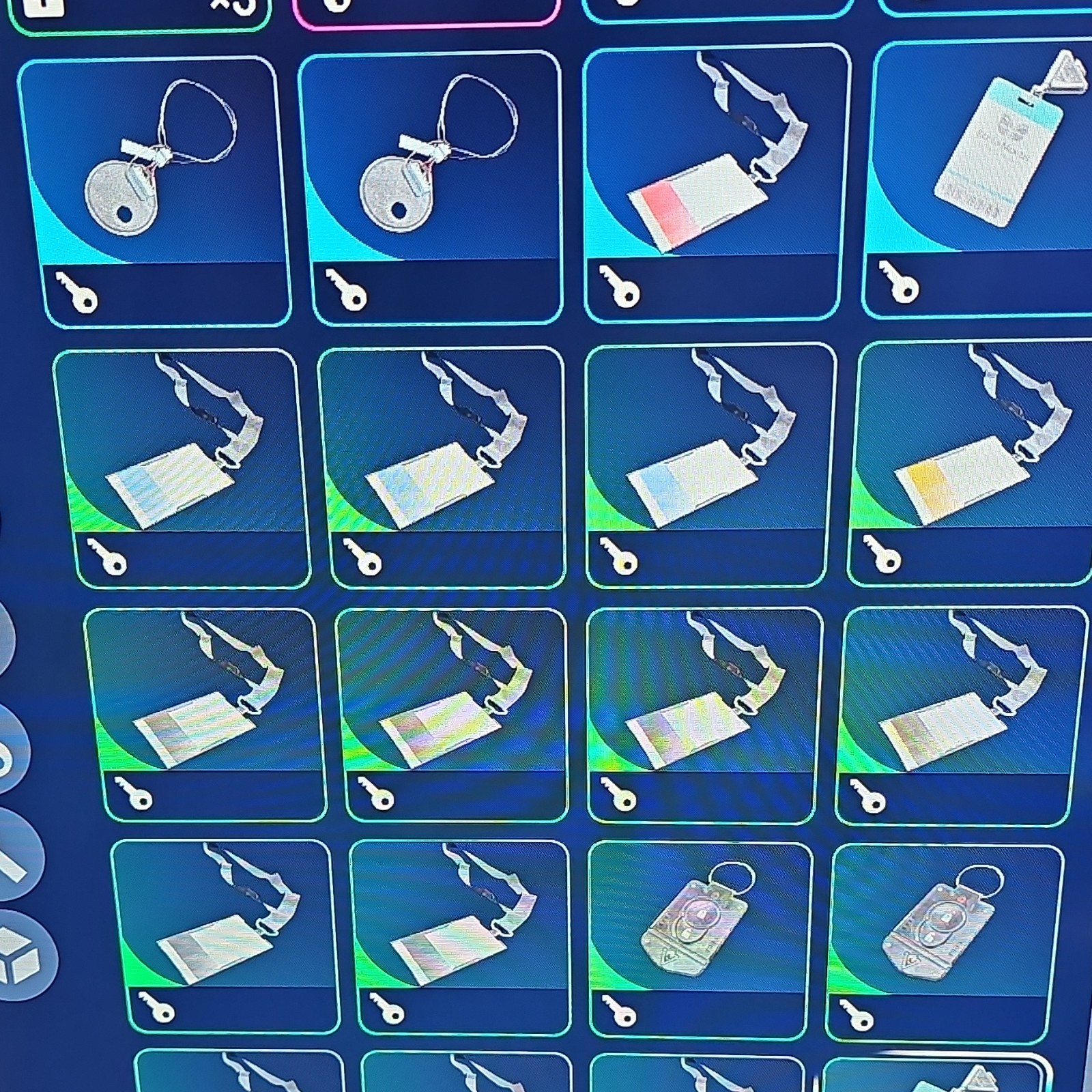 In-Game Inventory Screen Key Items Collection Digital Screenshot for Video Game