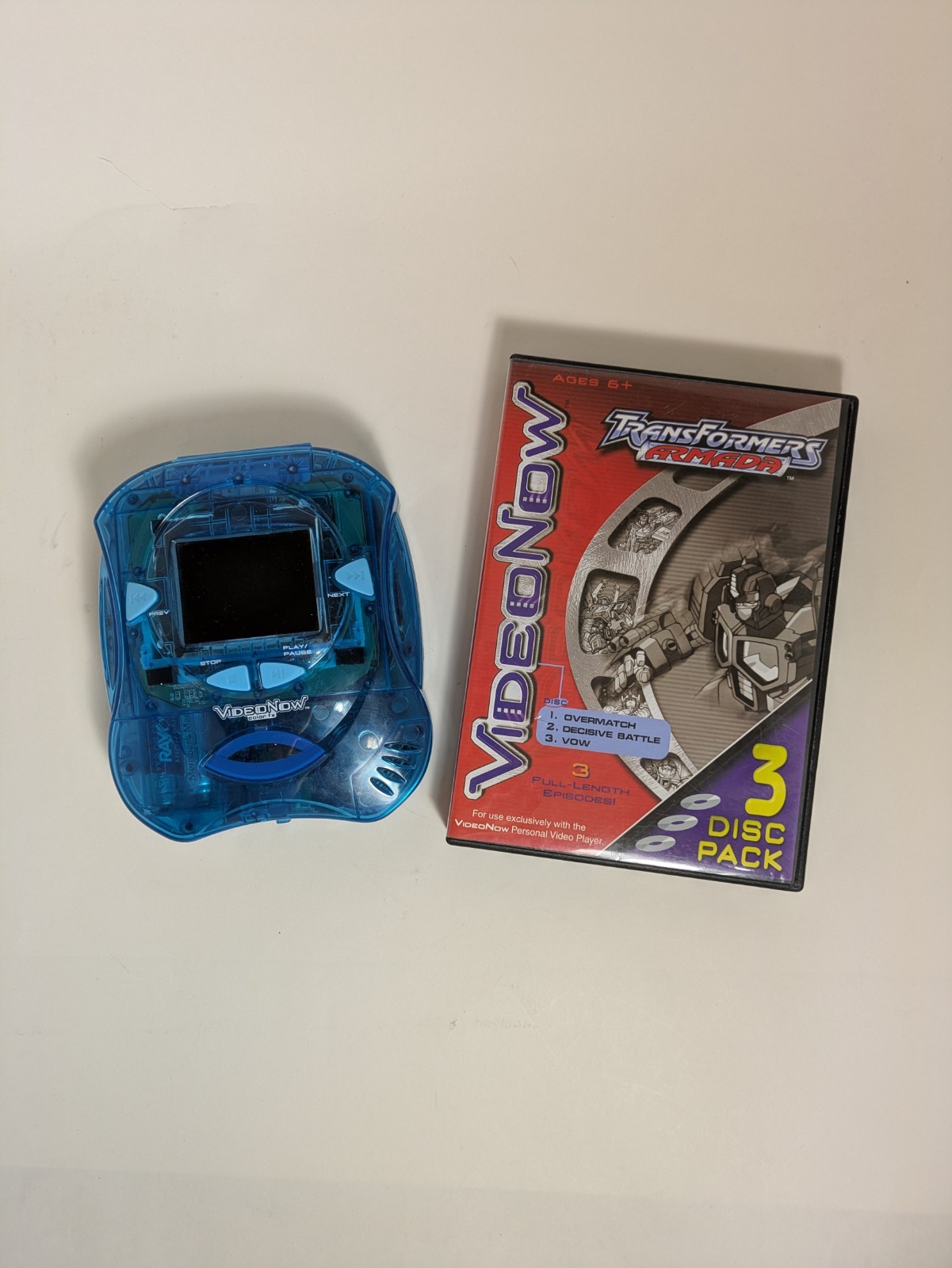 Hasbro VideoNow Color FX Portable Video Player Translucent Blue see description