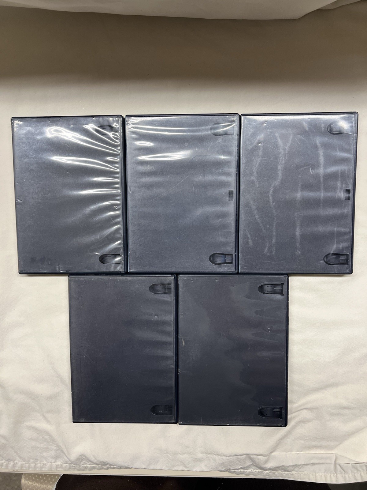 Lot of 5 OEM PlayStation &PS2 Empty Replacement Cases Without Memory Card Holder