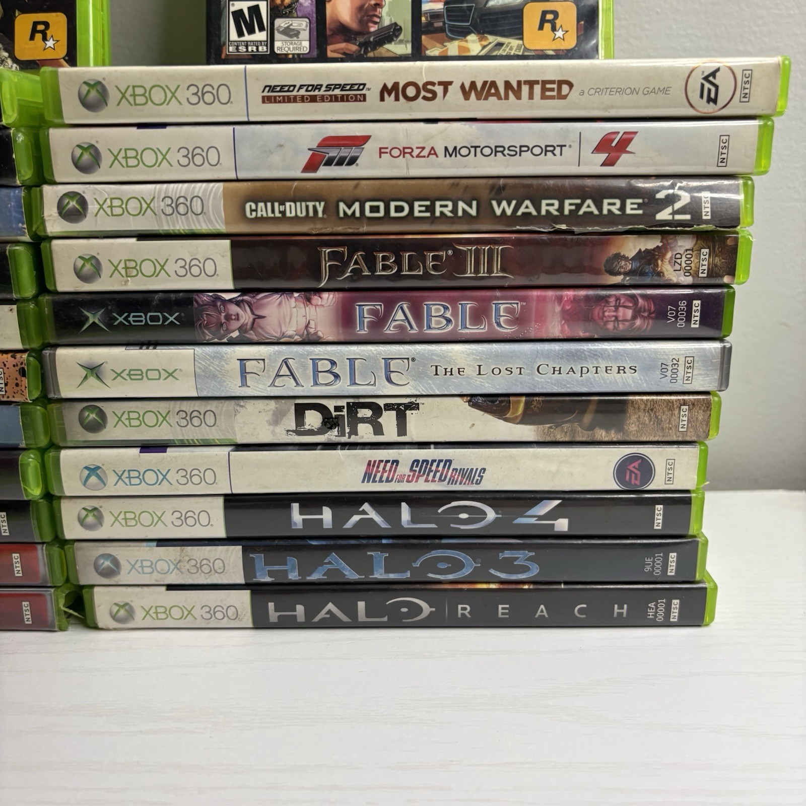 Xbox 360 Elite 120GB Bundle With 26 Games GTA V Red Dead Halo Gears Tested Works