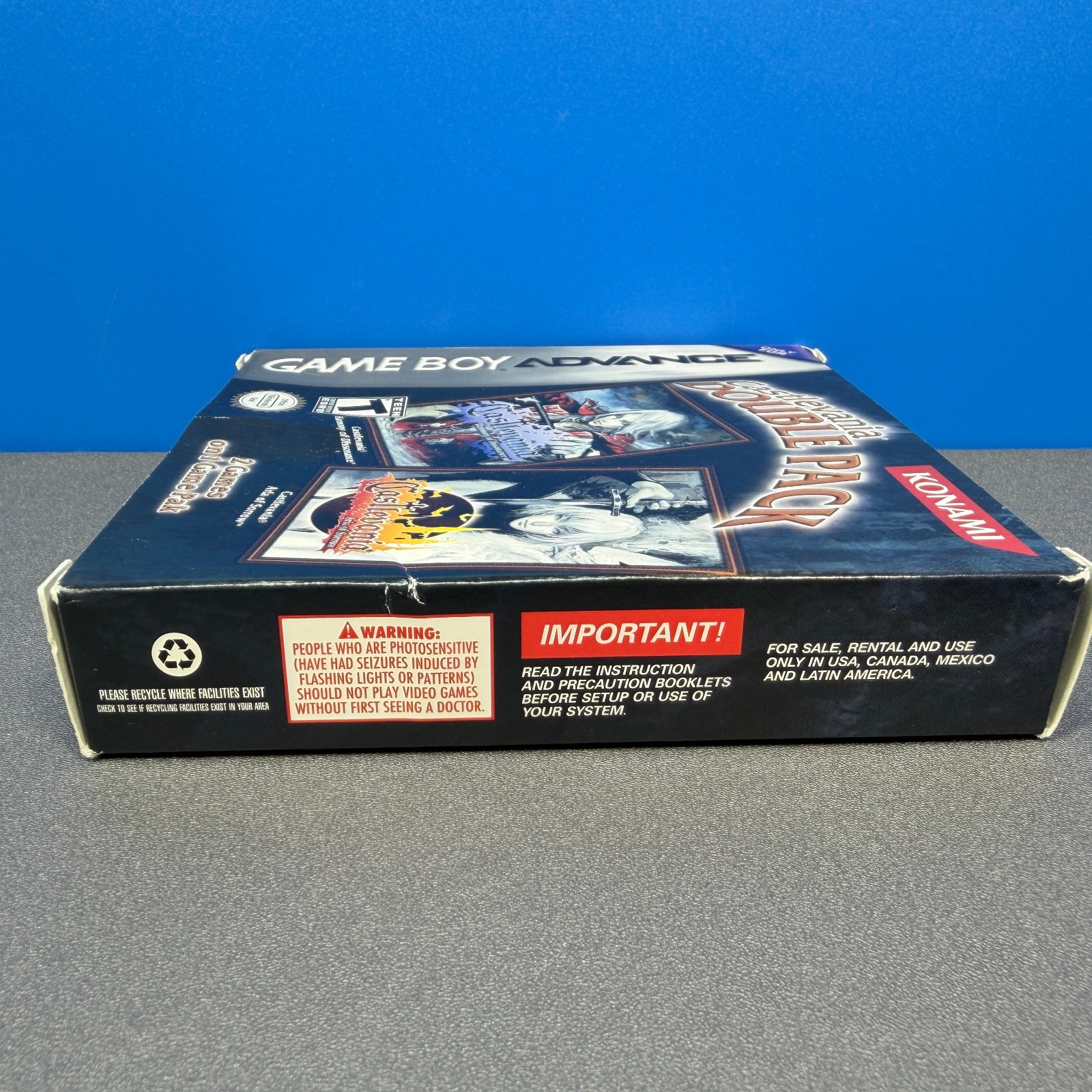 NINTENDO GBA GAMEBOY ADVANCE CASTLEVANIA DOUBLE PACK GAME COMPLETE IN BOX CIB