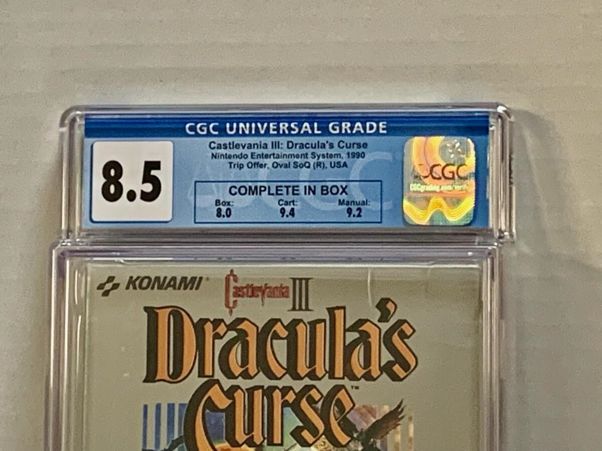 Castlevania IlI: Dracula’s Curse – NES – Konami – CIB CGC 8.5 – Oval SoQ