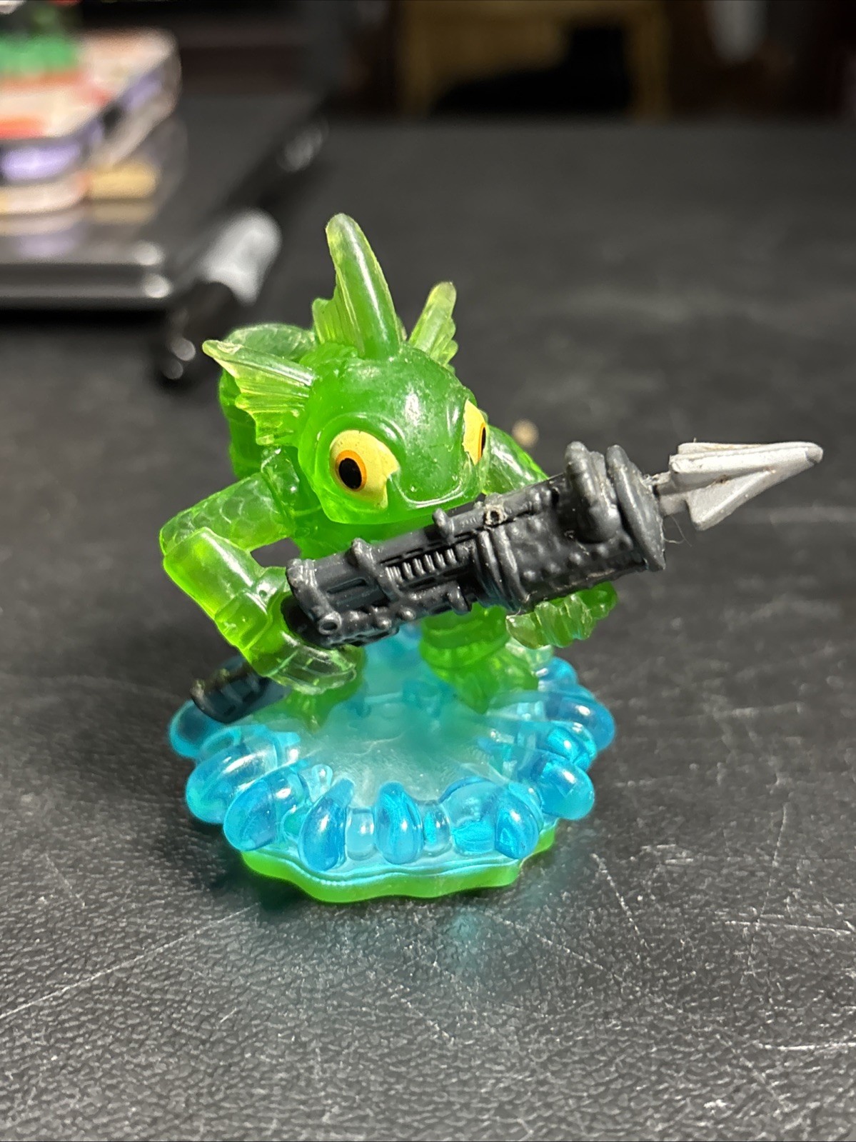 Skylanders Spyros Adventure Gill Grunt Clear Green Figure (Tested/Reset)