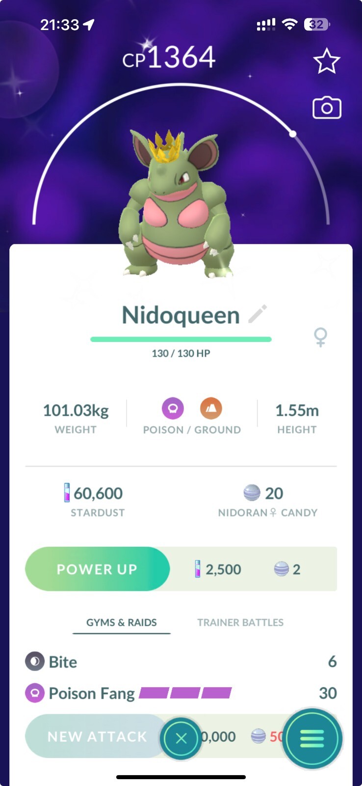 Shiny Nidoqueen Crown costume – TRADE 20kStardust – Read Description