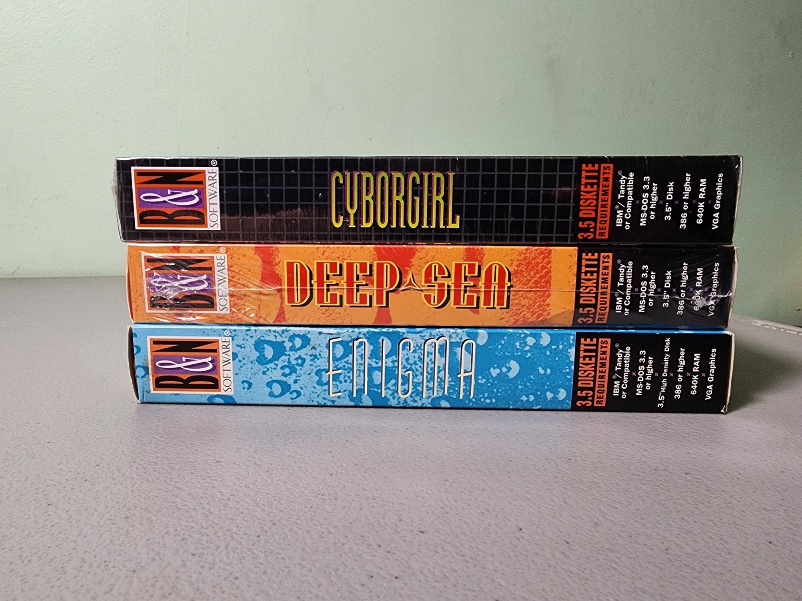 Pinball B&N Software PC Big Box Lot of 3 – Enigma, Deep Sea, Cyborgirl