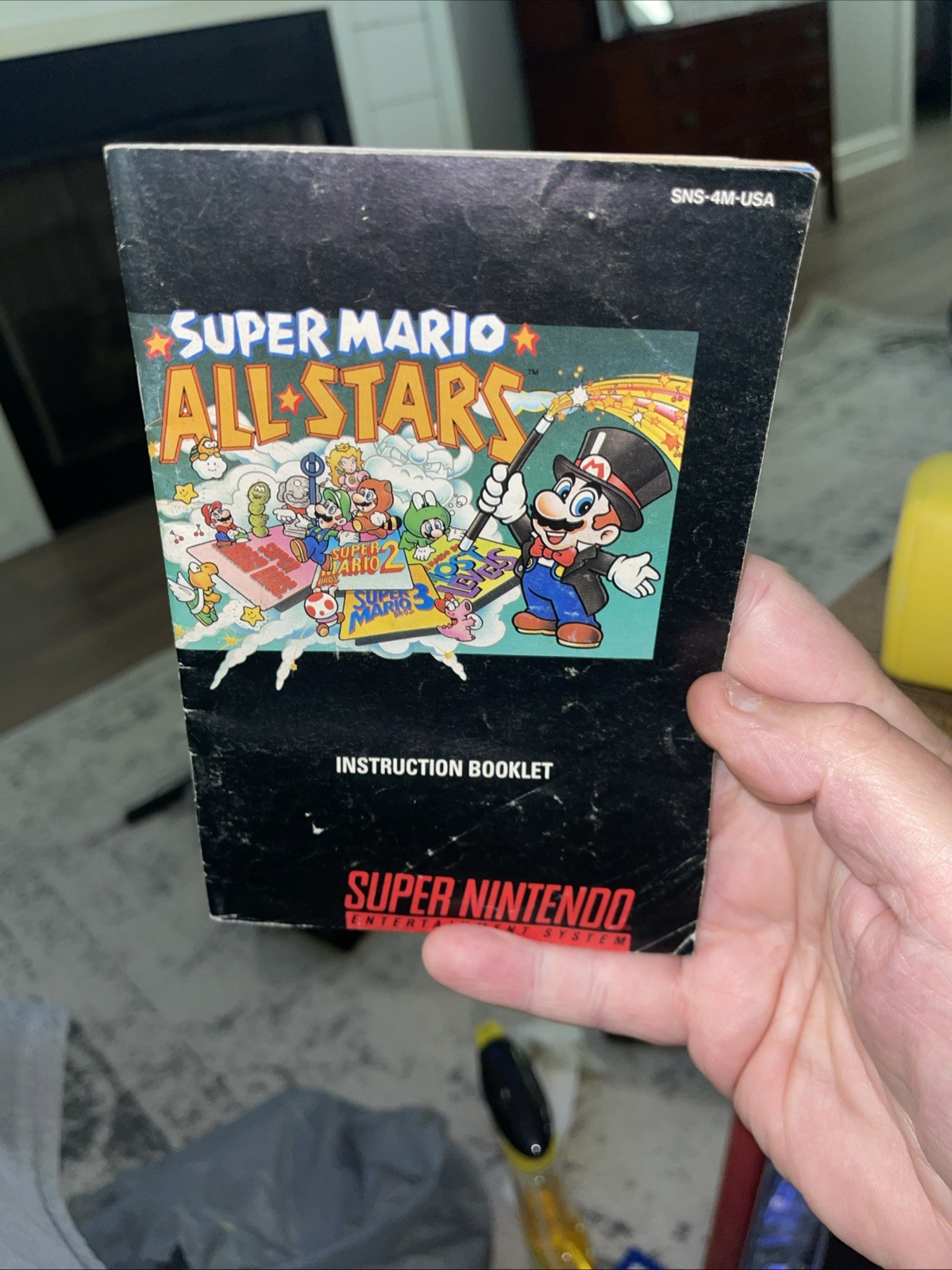 Super Mario All-Stars Super Nintendo Cartridge + Manual Tested Works Free Ship