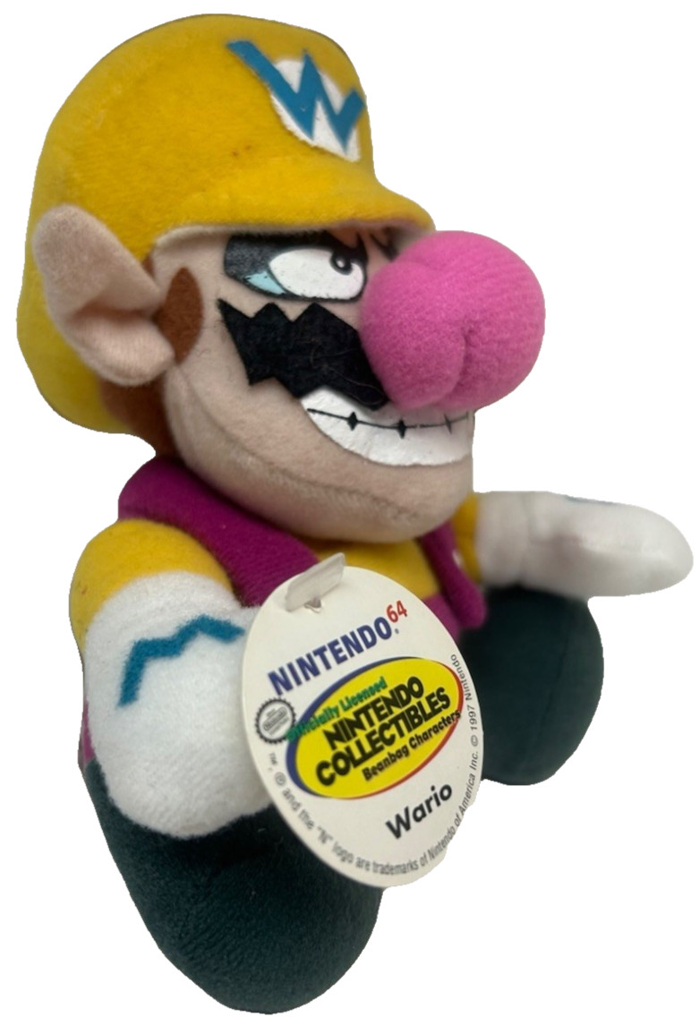 Wario N64 Collectibles Beanbag Plush Nintendo 64 Collectible RARE 1997