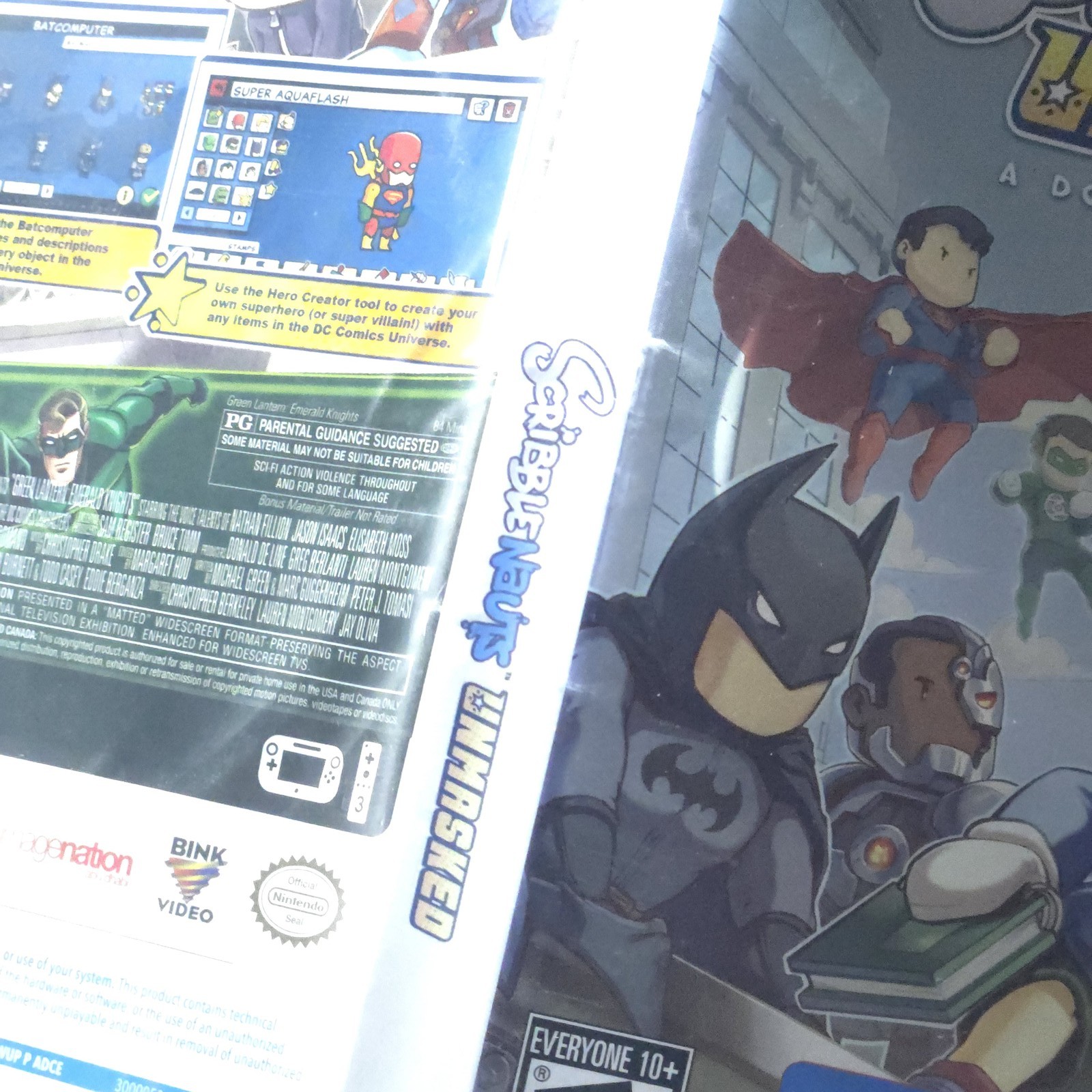 Scribblenauts Unmasked: A DC Comics Adventure DVD Bundle CIB W/ Manual + Dvd – W