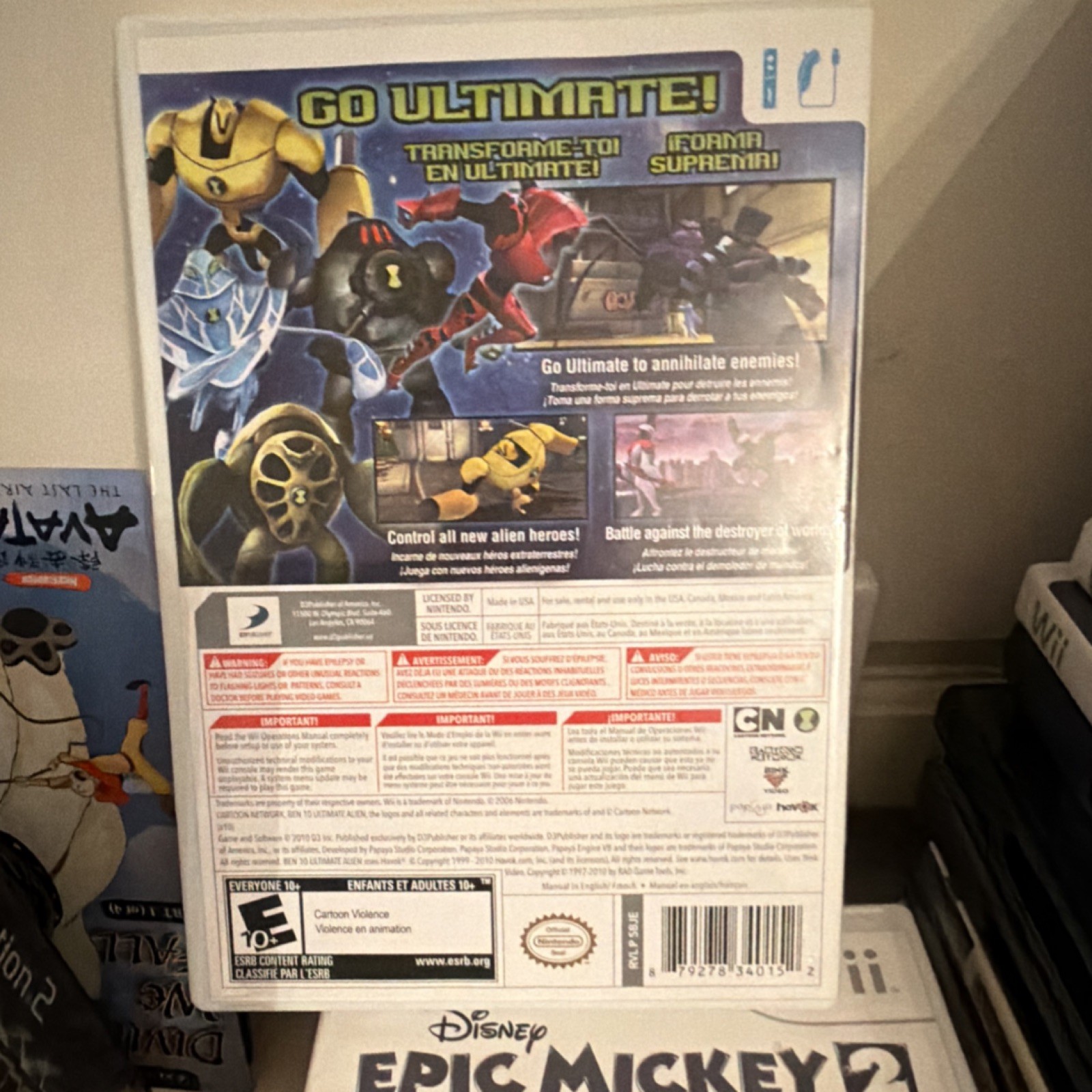 D3 Publisher Ben 10 Ultimate Alien Cosmic Destruction Wii Manual Action E10+ NT…