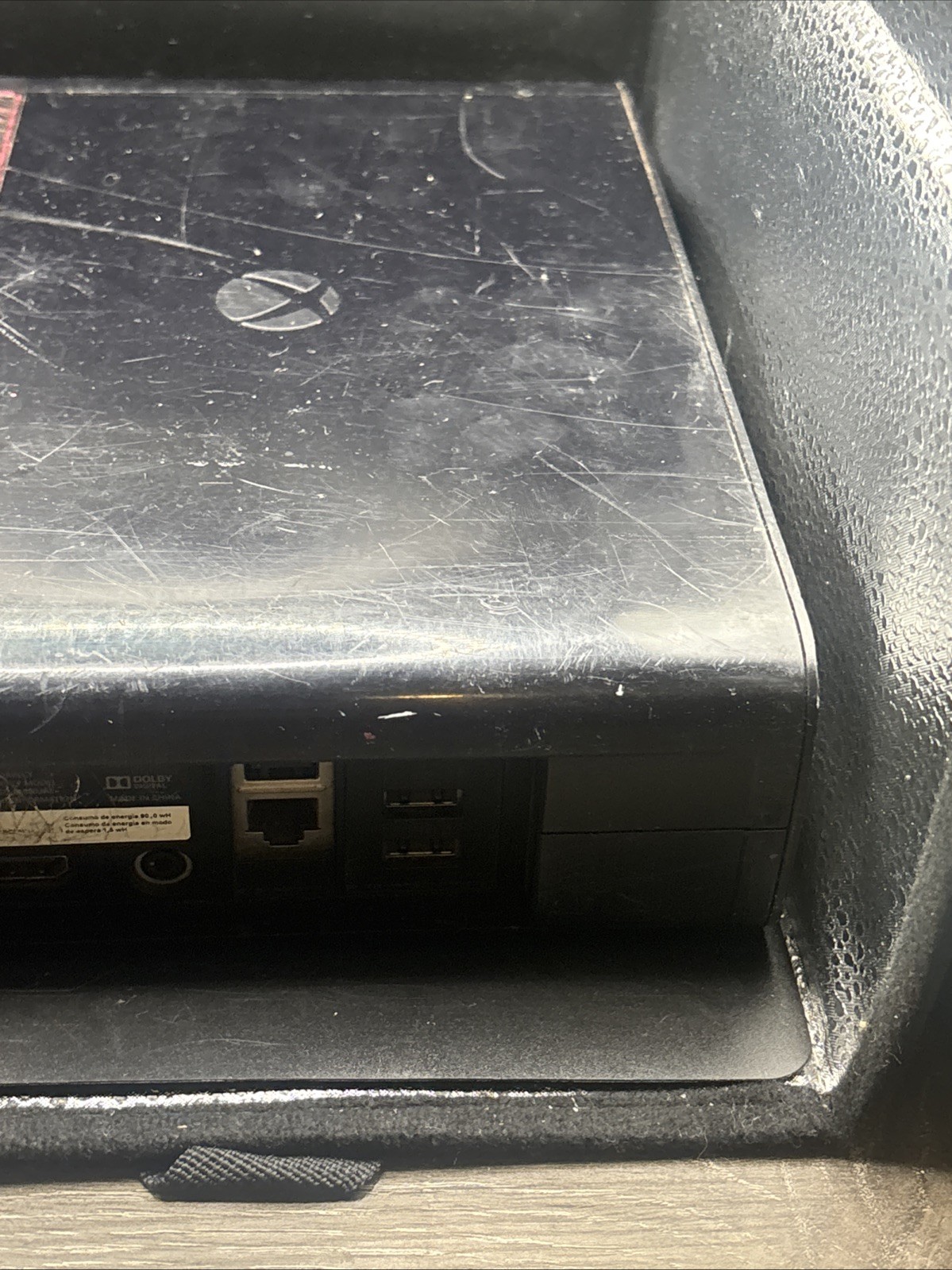 Microsoft Xbox 360 E Console Only Model 1538 Black Unable to test no power cord