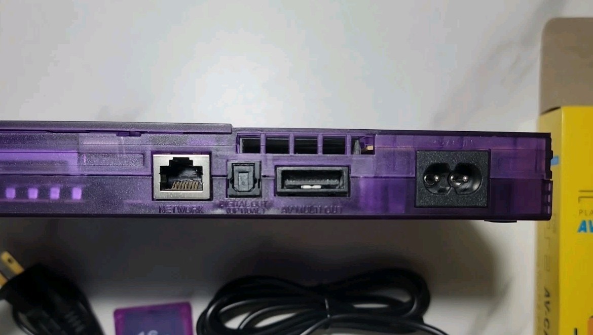 Sony PS2 Slim Clear Purple Bundle – Tested & Working SCPH-9000X