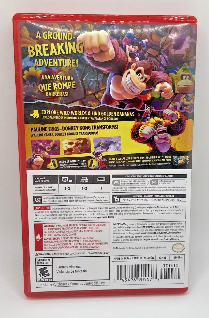 Donkey Kong Bananza Game Nintendo Switch 2 w/ box *PREOWNED* – #E28