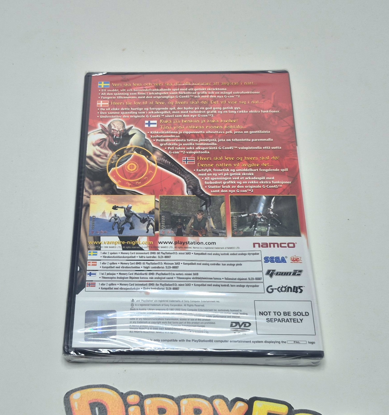 ​Vampire Night G-Con 2 Lightgun Bundle PS2 PAL Brand New In Box Namco Sony VGC
