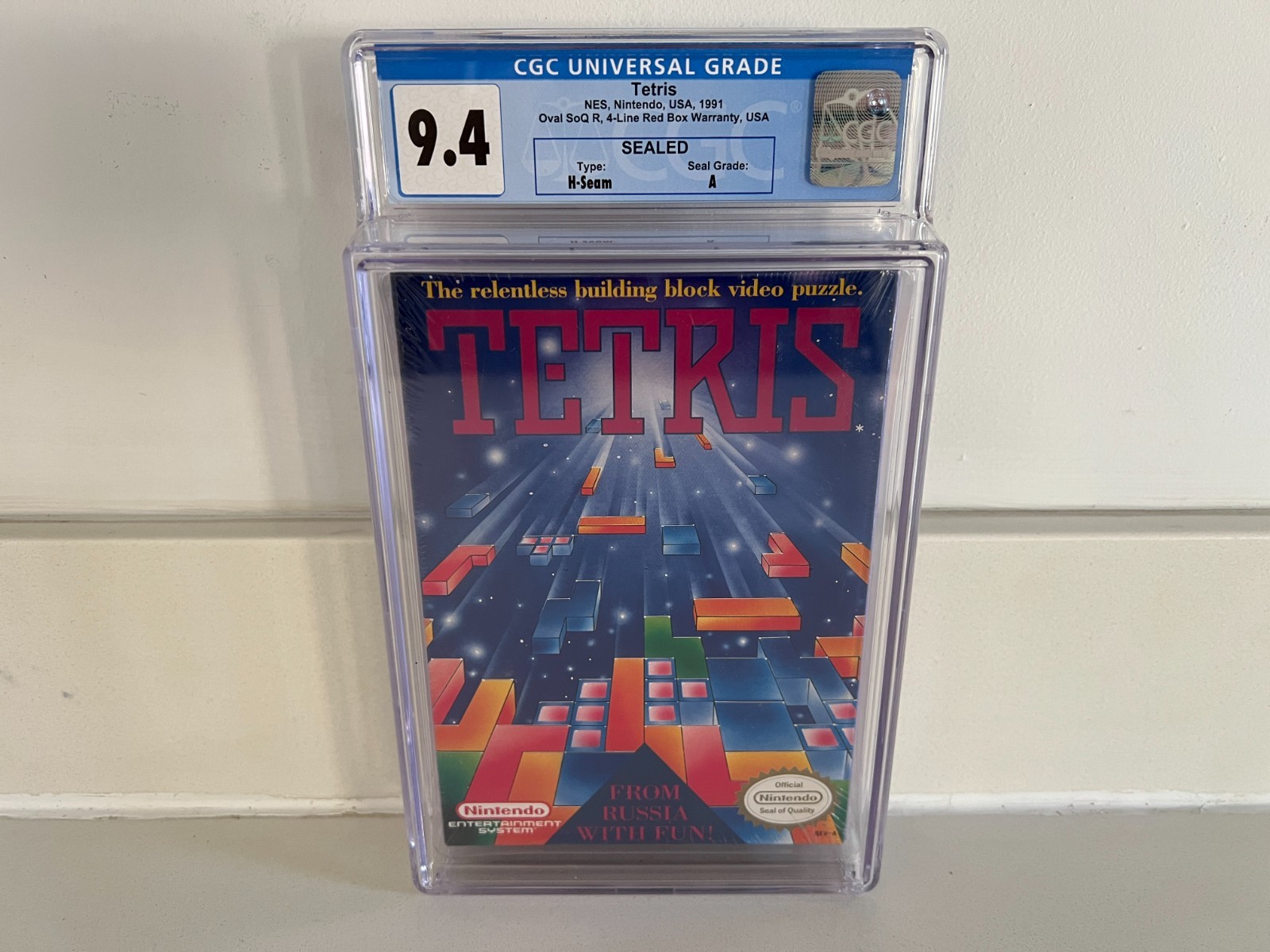Tetris (Nintendo NES) CGC 9.4 A New Sealed Graded PSA WATA VGA Oval SOQ “R”