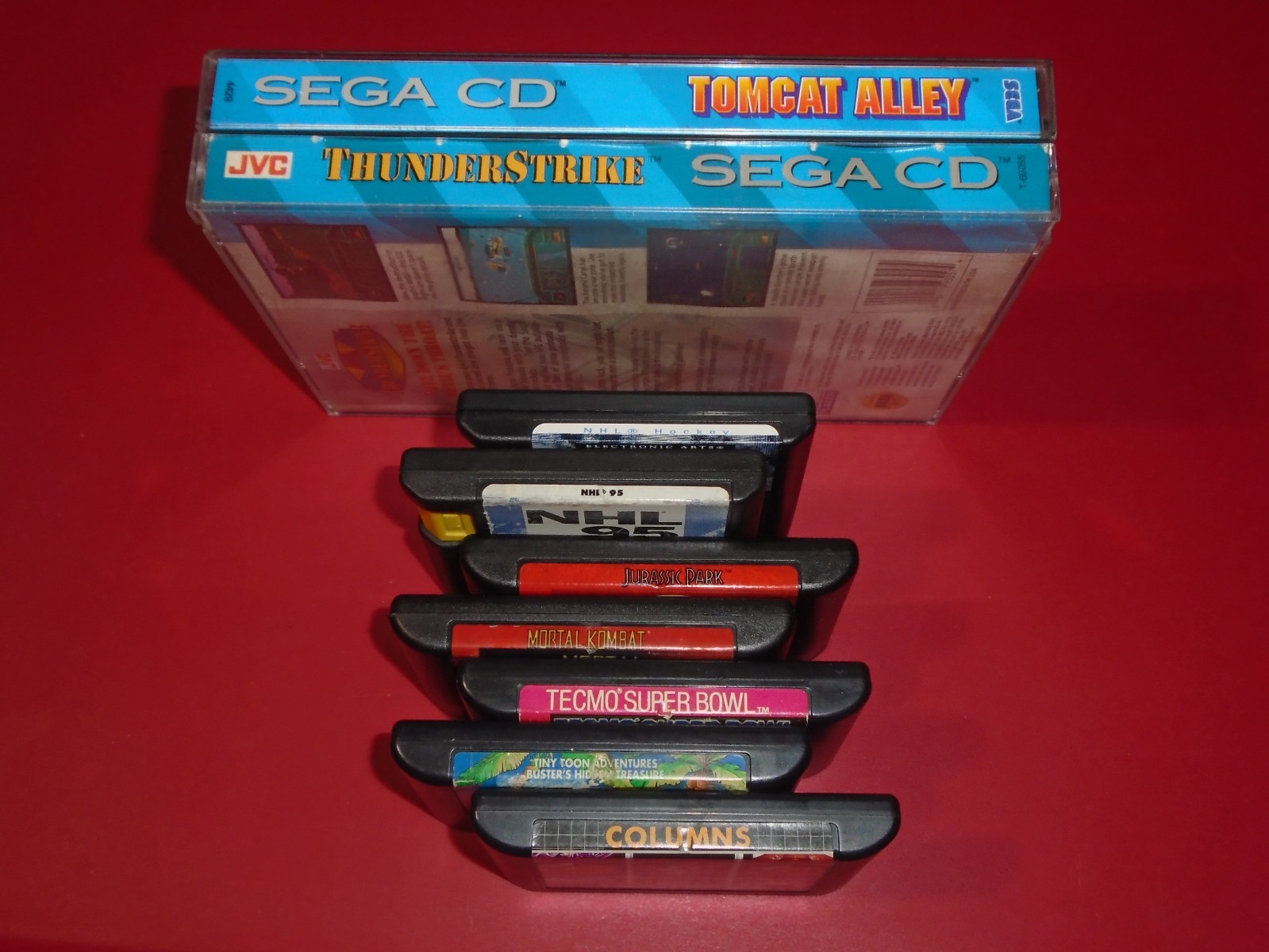 Sega CD Model 2 (MK-4102A) Genesis Model 1 (1601) 2AC 2Controllers 10Games AV RF