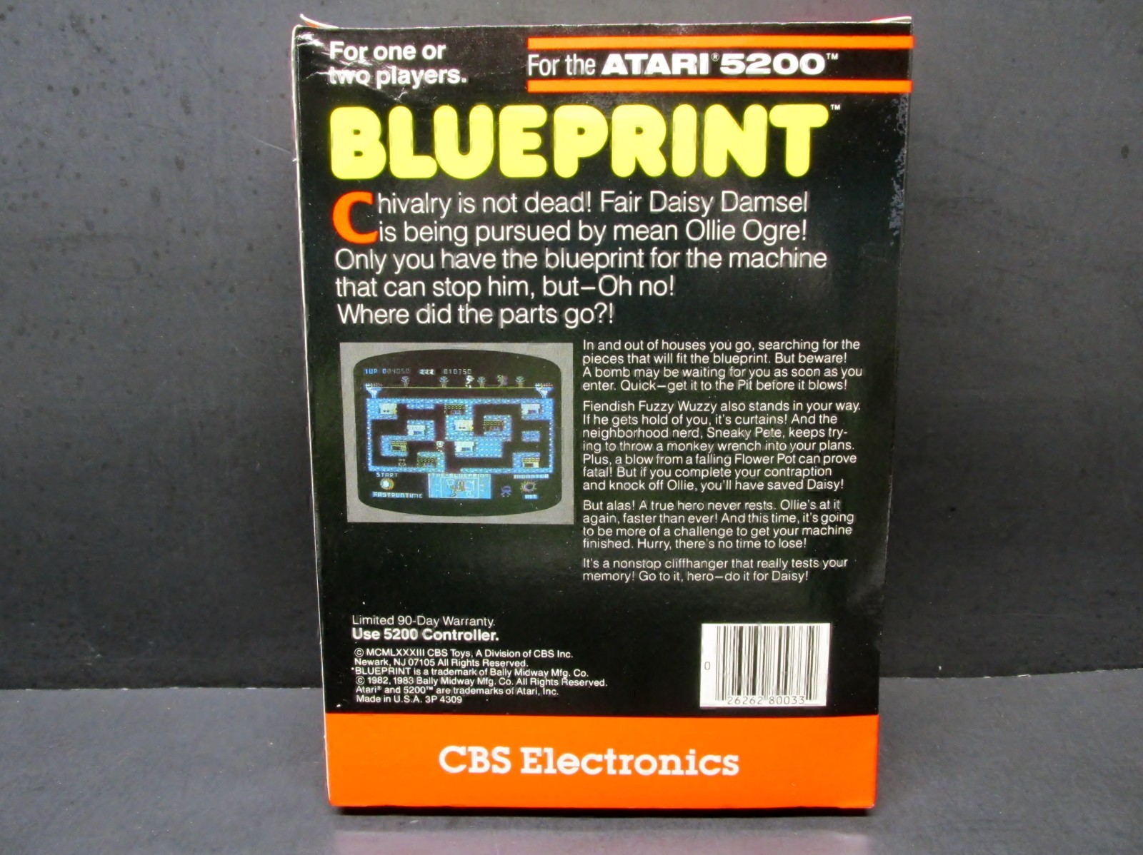 Blueprint, Atari 5200, CBS Electronics 1983, Never Opened