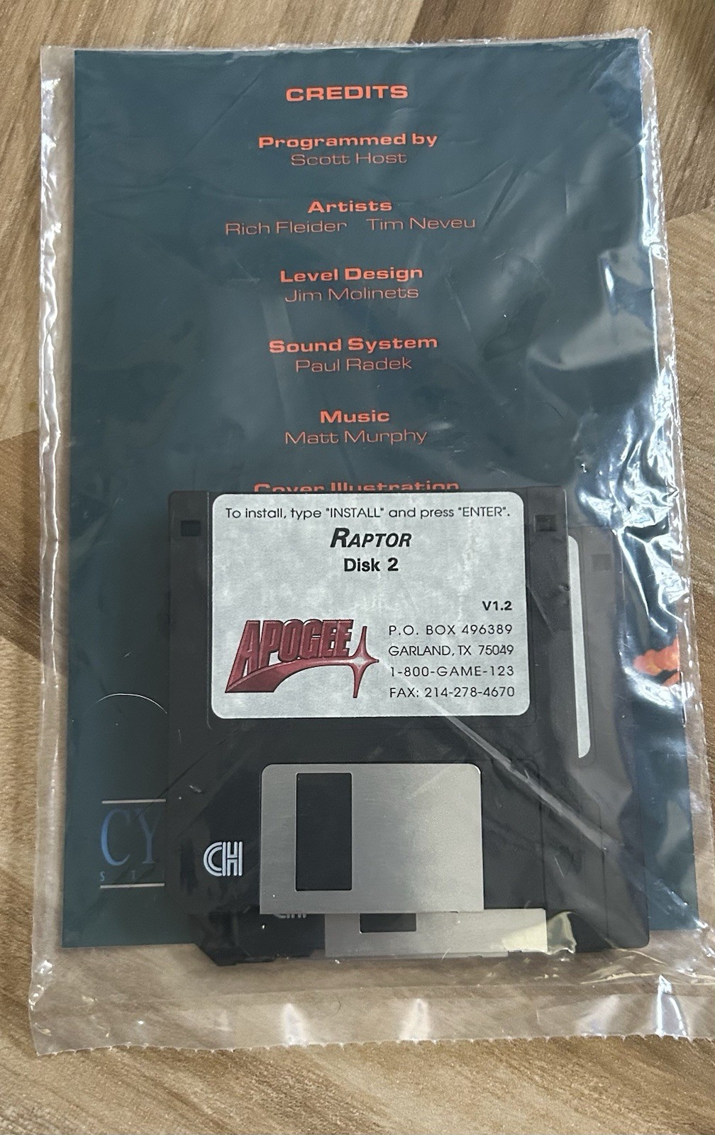 RAPTOR Call Of The Shadows Scrolling Shooter PC Game 3.5″ SEALED