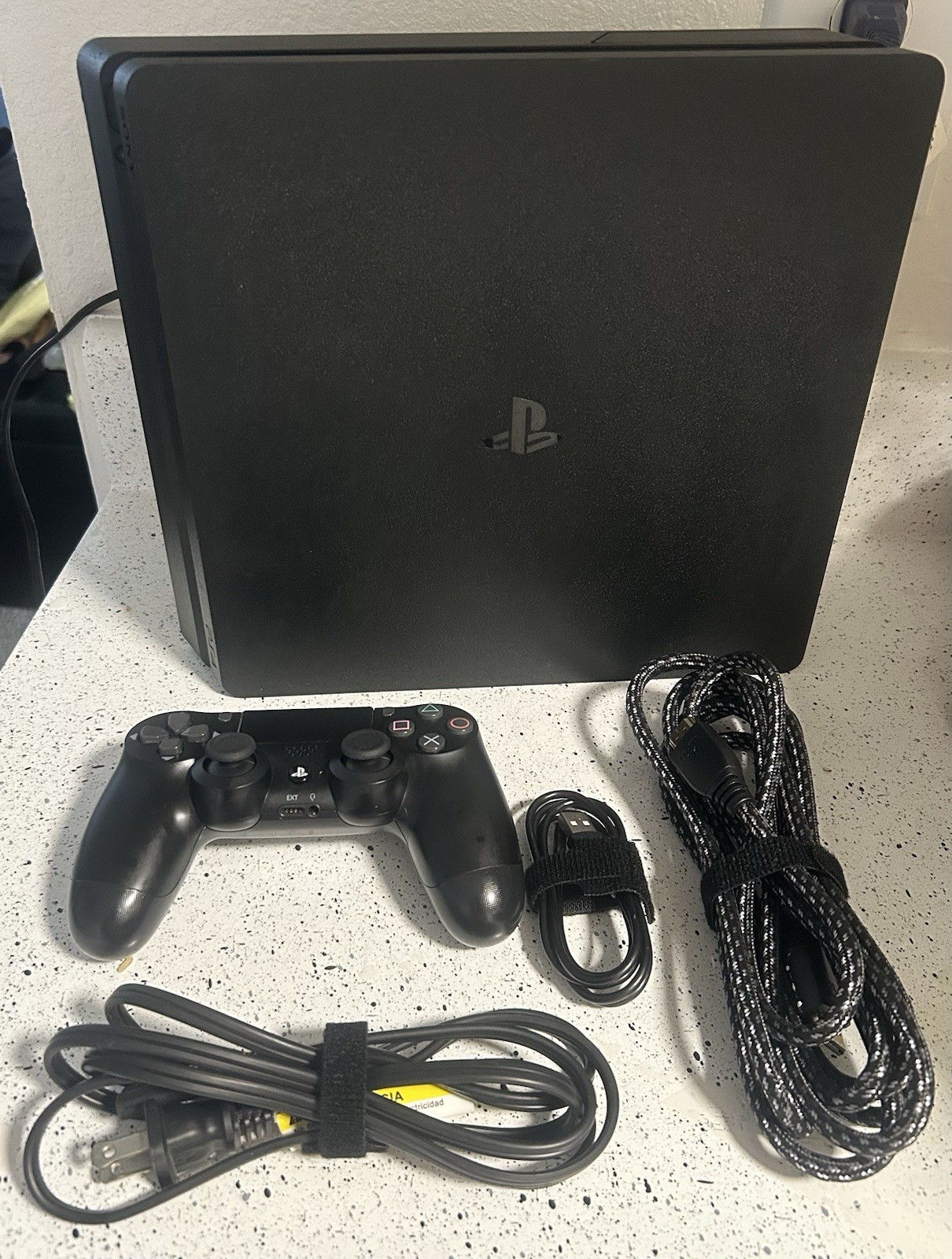 Sony PlayStation 4 Slim 1TB Black Console w/ DualShock 4, Cables, Wi-Fi