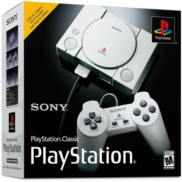 Sony PlayStation Classic Gray Console – 20 games included!