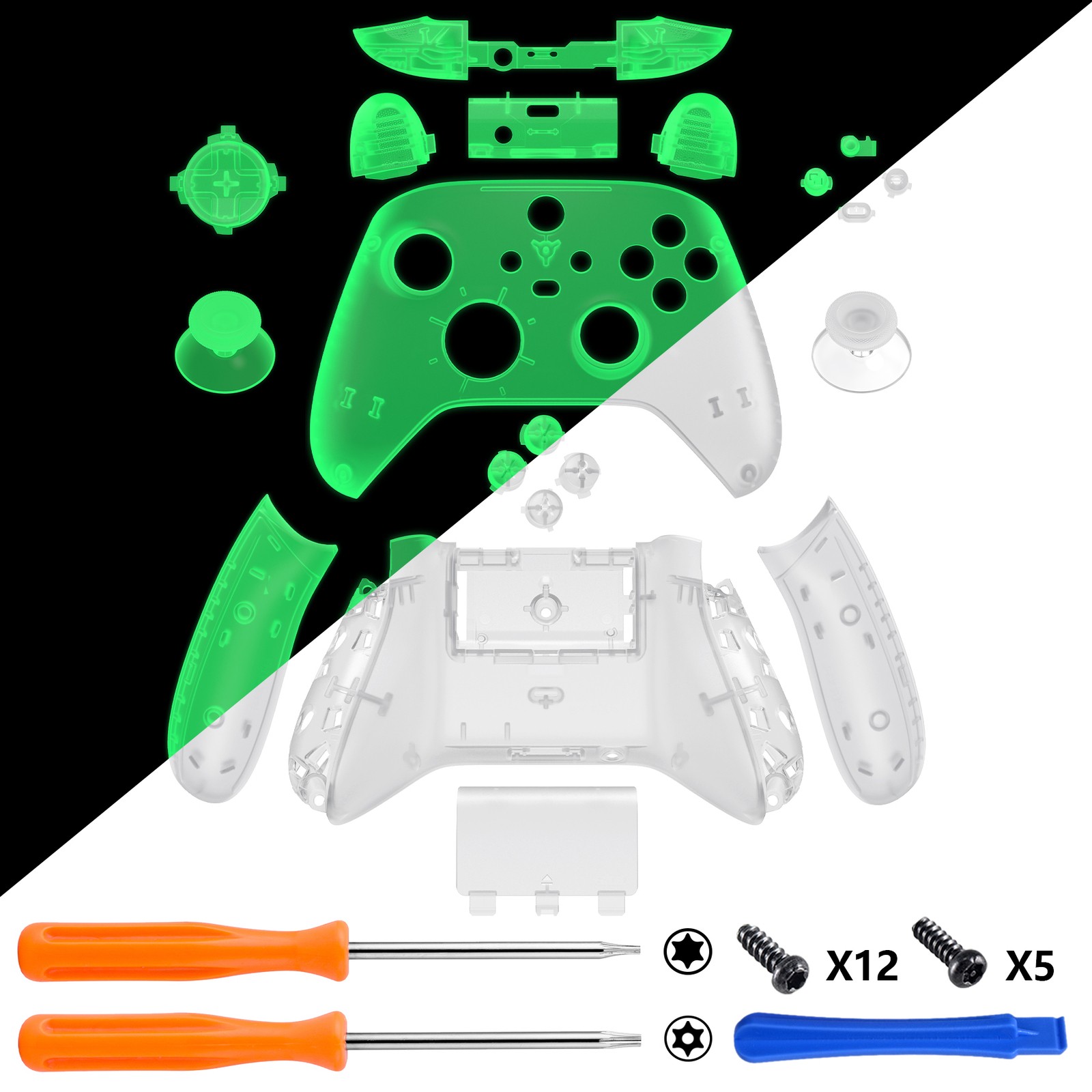 Full Set Shell Buttons for Xbox Series X & S Controller Replacement Side Grips