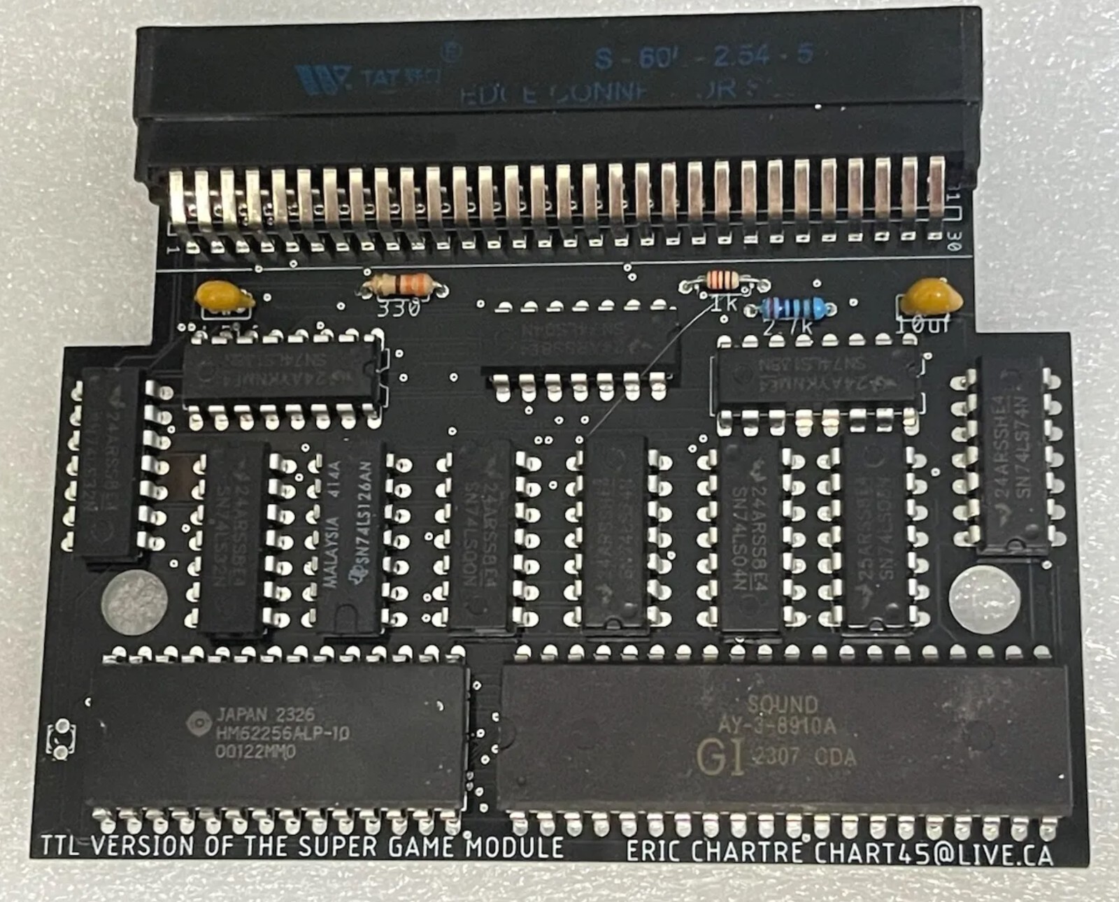 ColecoVision Super Generic Module (SGM) TTL ver w/ blue LED & 3D Printed case