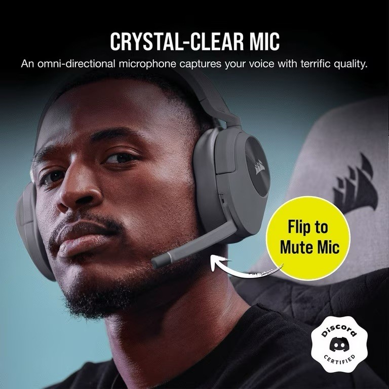 Corsair HS55 Wireless Core Gaming Headset – PC, PS5, Mac, Bluetooth | Gray