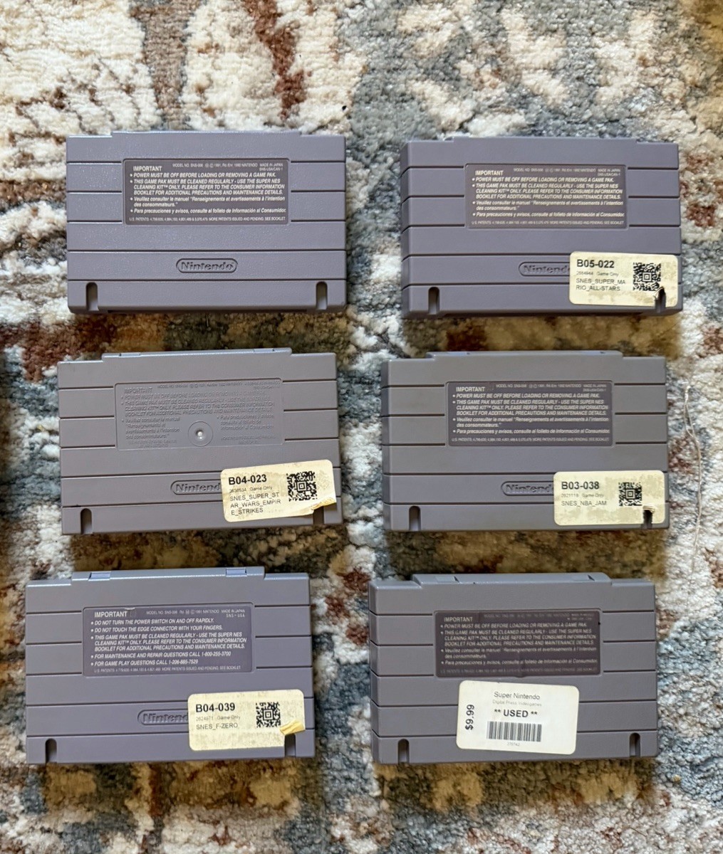 SNES LOOSE GAMES LOT