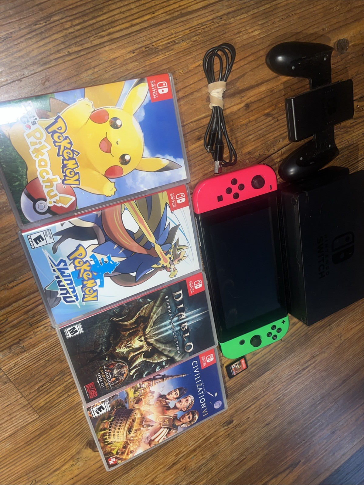 Nintendo Switch v2 Console Gaming System HAC-001(-01) Pokemon Diablo Sonic Games