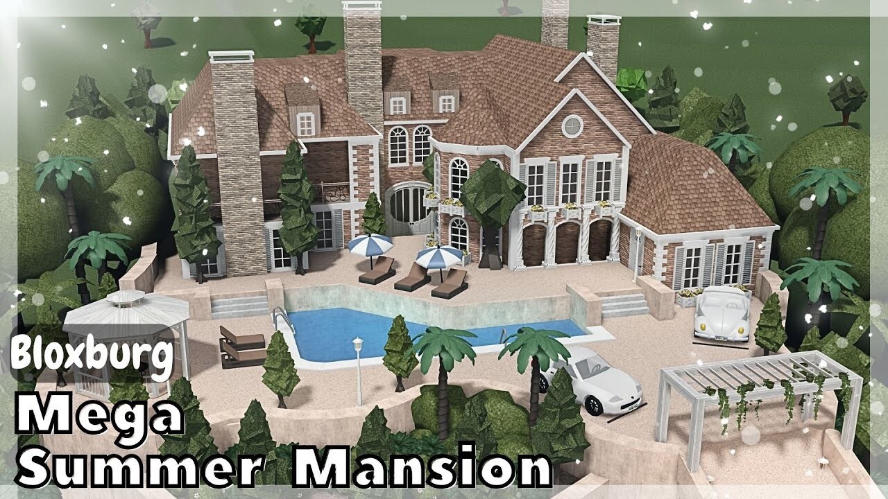 BLOXBURG MEGA SUMMER MANSION.FAST BUILDER CHEAP SERVICE