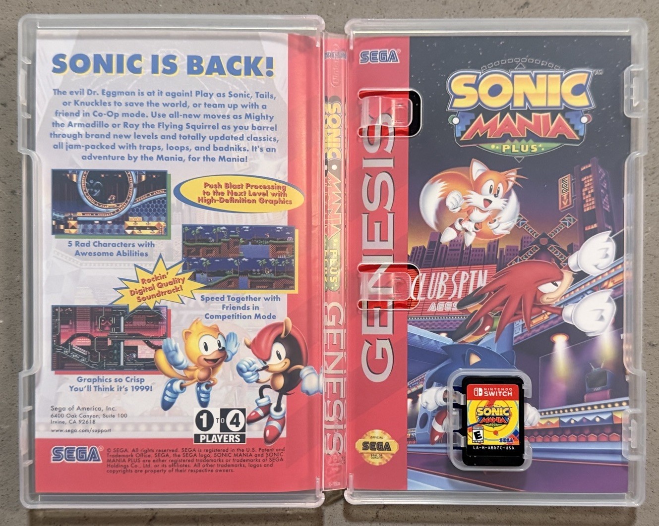 Sonic Mania Plus – Nintendo Switch – W/ Artbook – Complete – ESRB