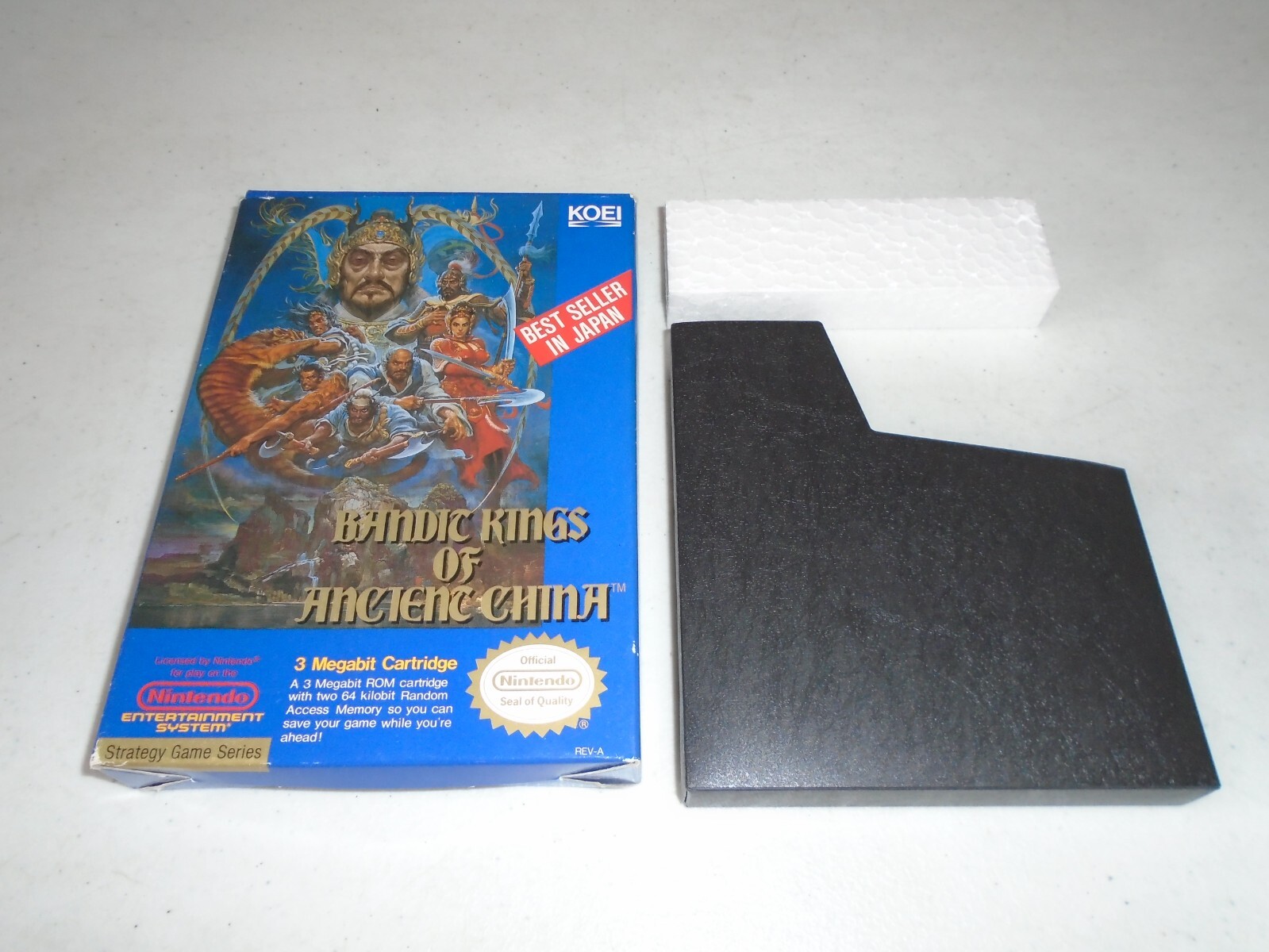 Bandit Kings of Ancient China BOX ONLY, foam & sleeve, NO GAME ☆☆ Nintendo NES