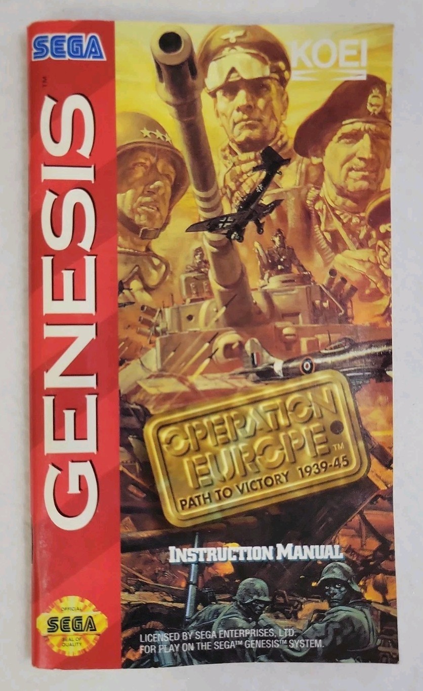 Operation Europe: Path to Victory 1939-45 (Sega Genesis, 1994) Complete