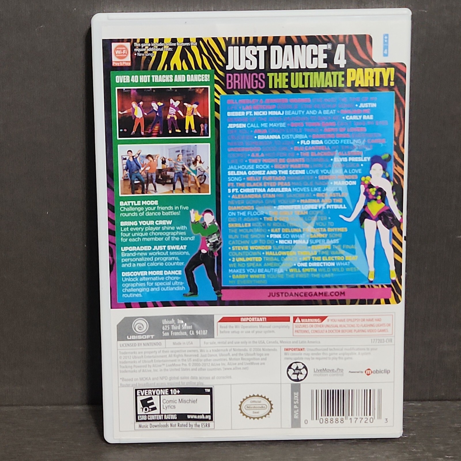 Just Dance 4 Nintendo Wii Complete Refurbished