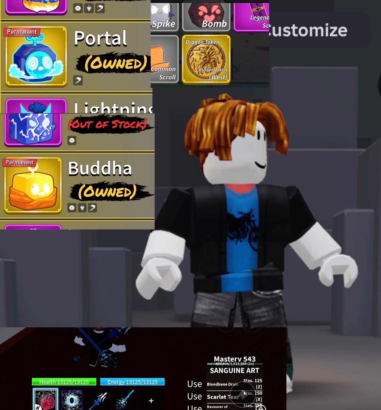 BLOX FRUITS + MM2 + BUILD A BOAT ( MORE IN DESC )