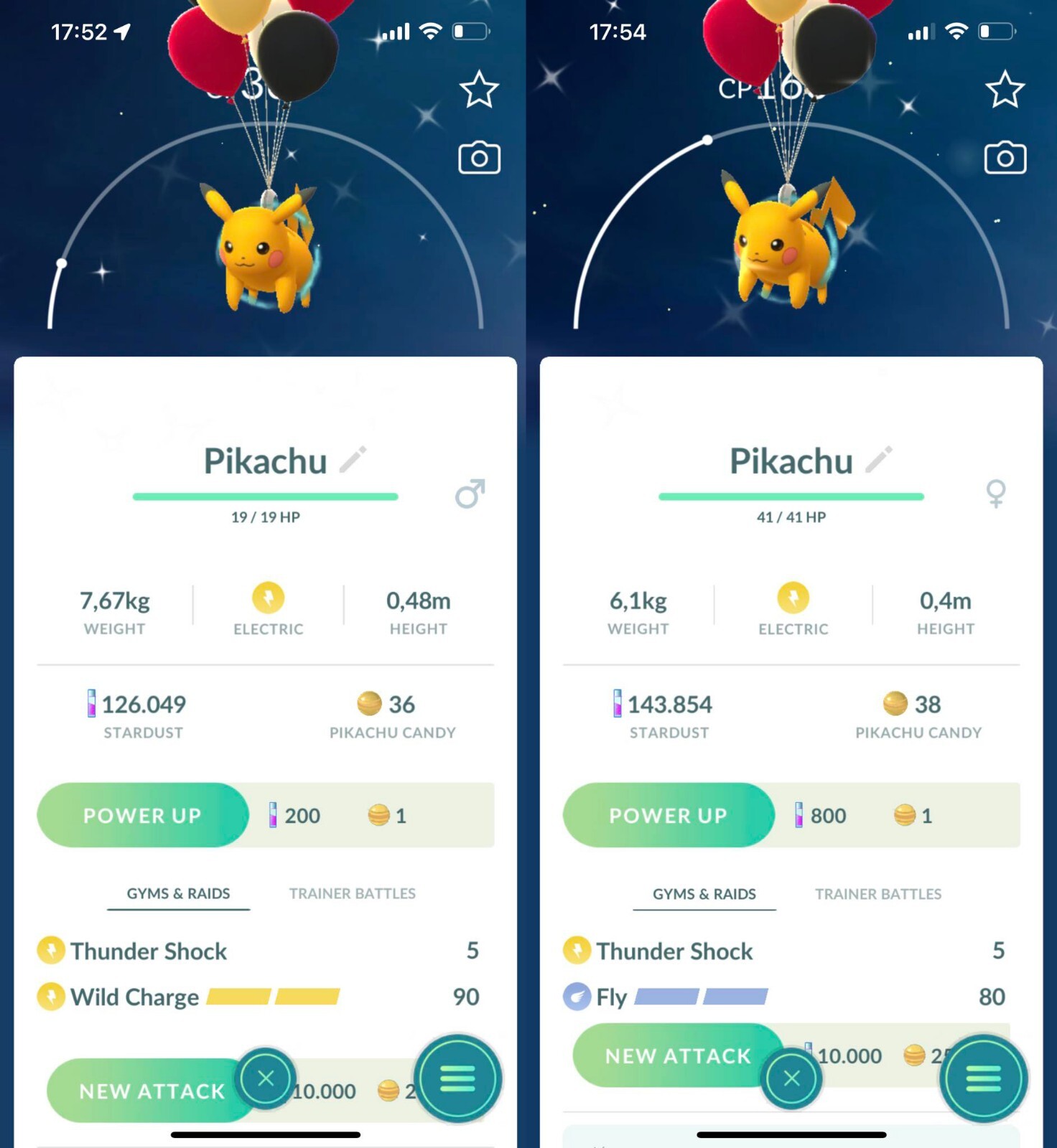 Shiny Black Balloon Flying Pikachu MaIe FemaIe – P T C – Read Description